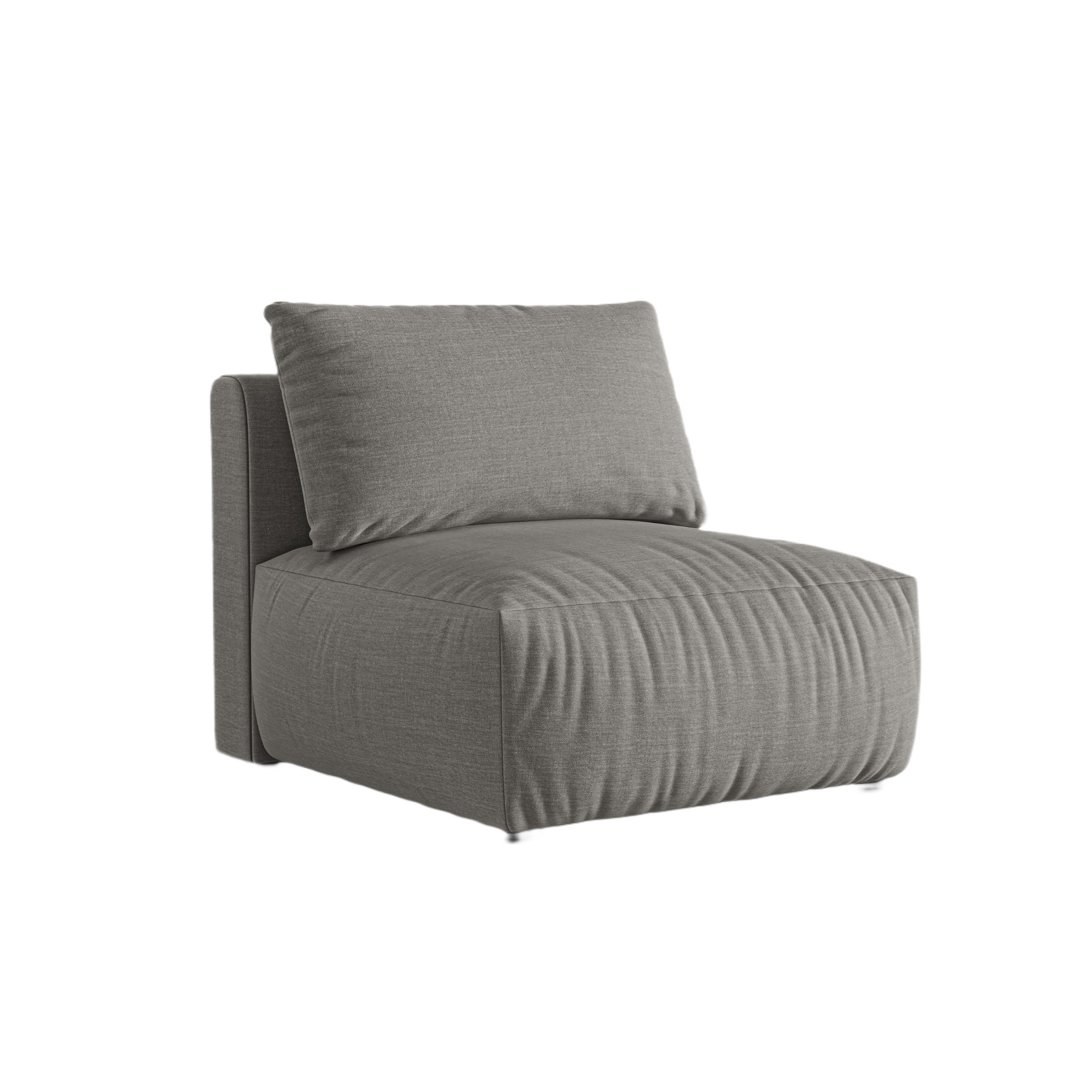 CHRIS modular sofa - central element gray chenille