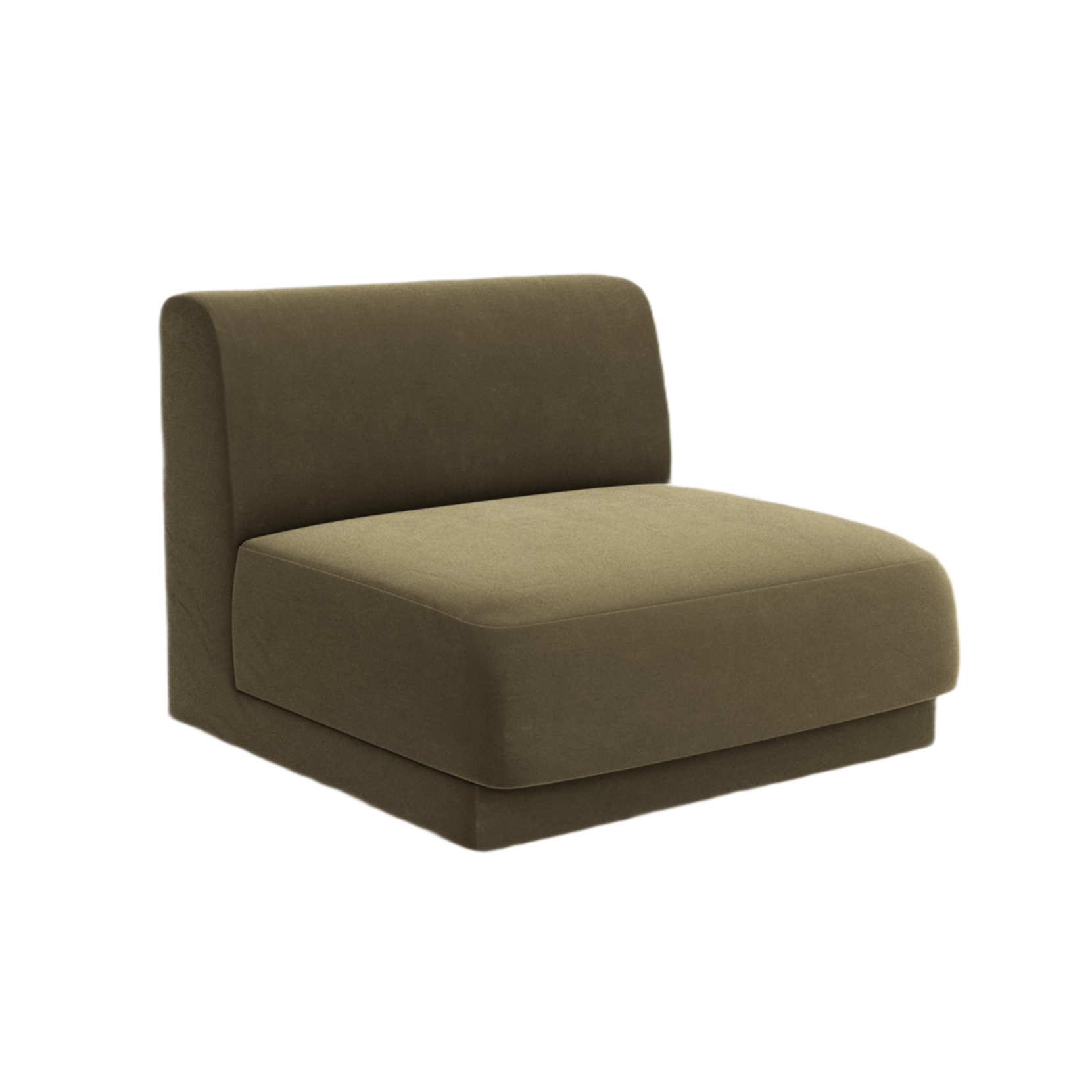 Velvet Armchair Module MILEY Green