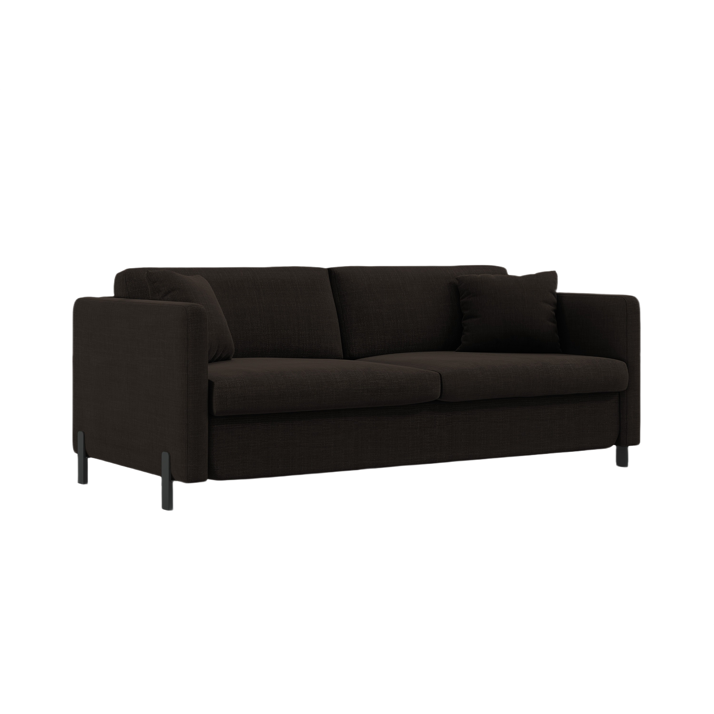 2-seater sofa with sleeping function GLORIA dark gray chenille