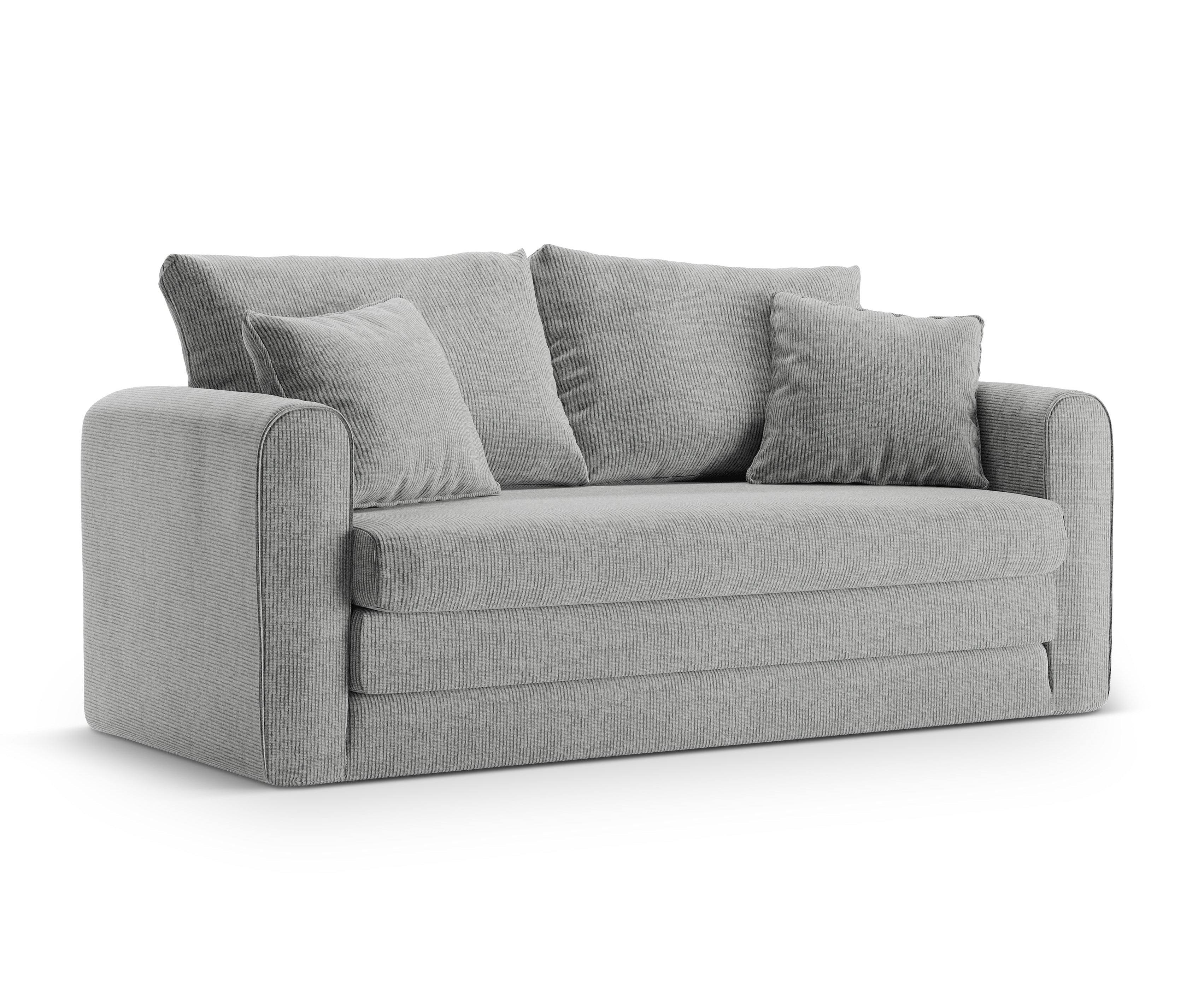 2-Seater Sofa with Sleeping Function LIDO Warm Gray Melange