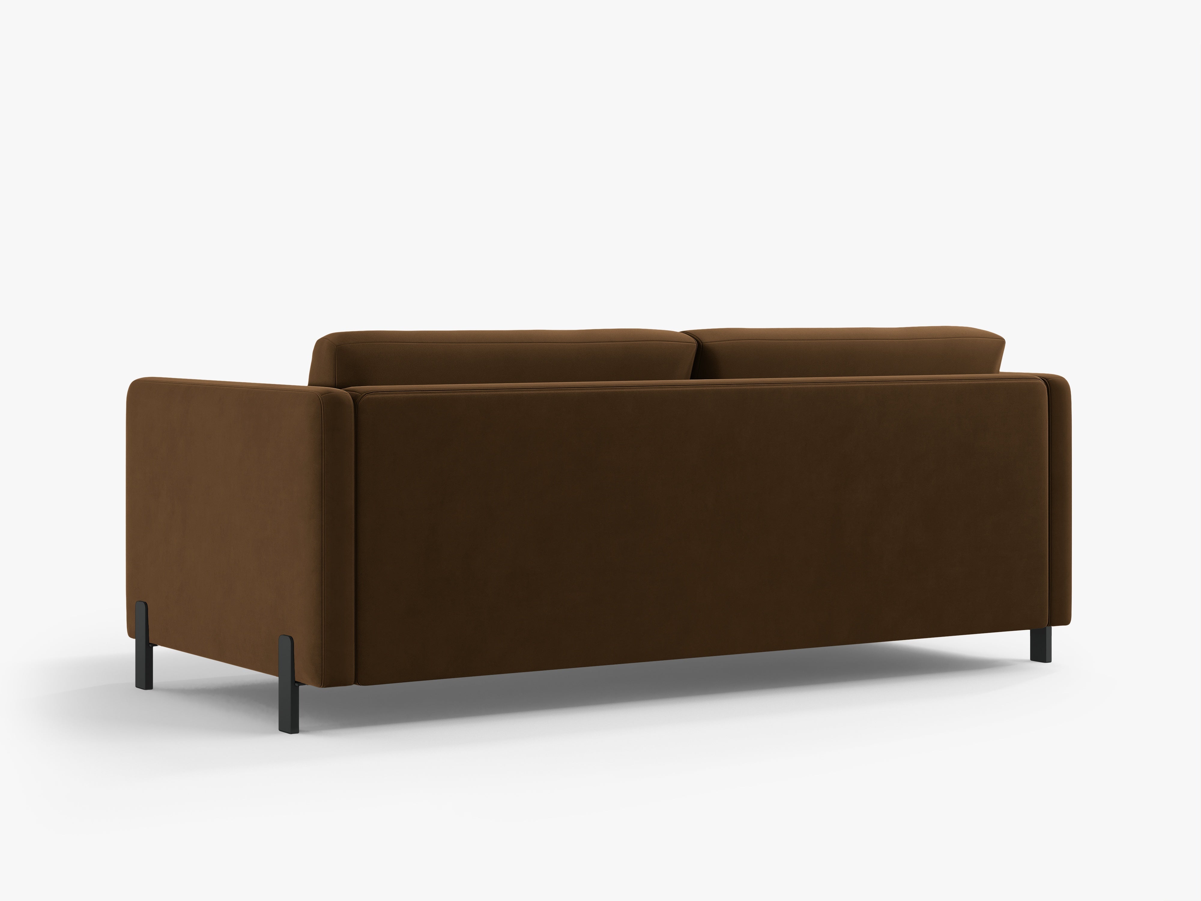 Velvet 2-seater sofa with sleeping function GLORIA chocolate
