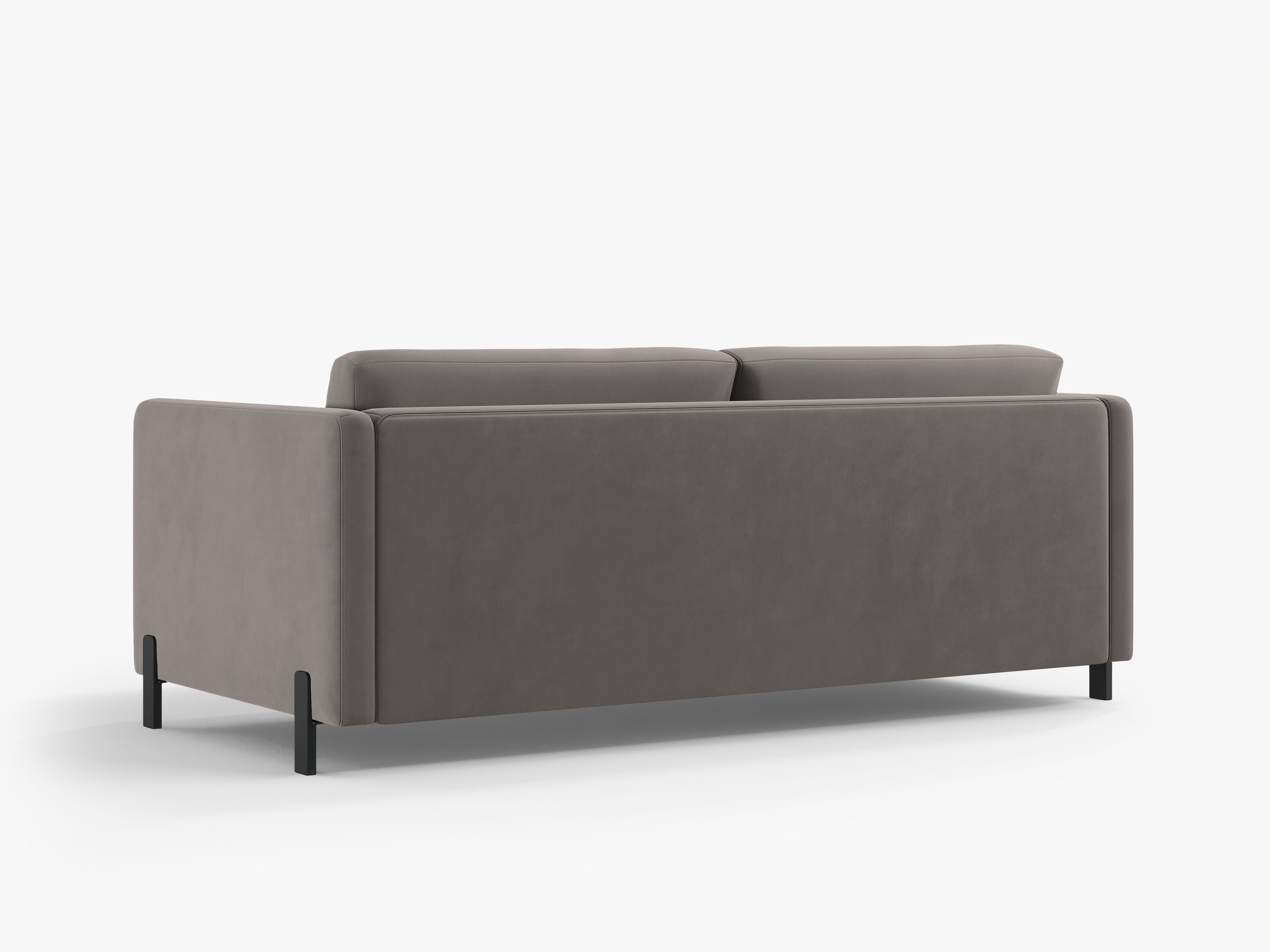 Sofa z jemného velúru pre 2 osoby s funkciou spania GLORIA šedá