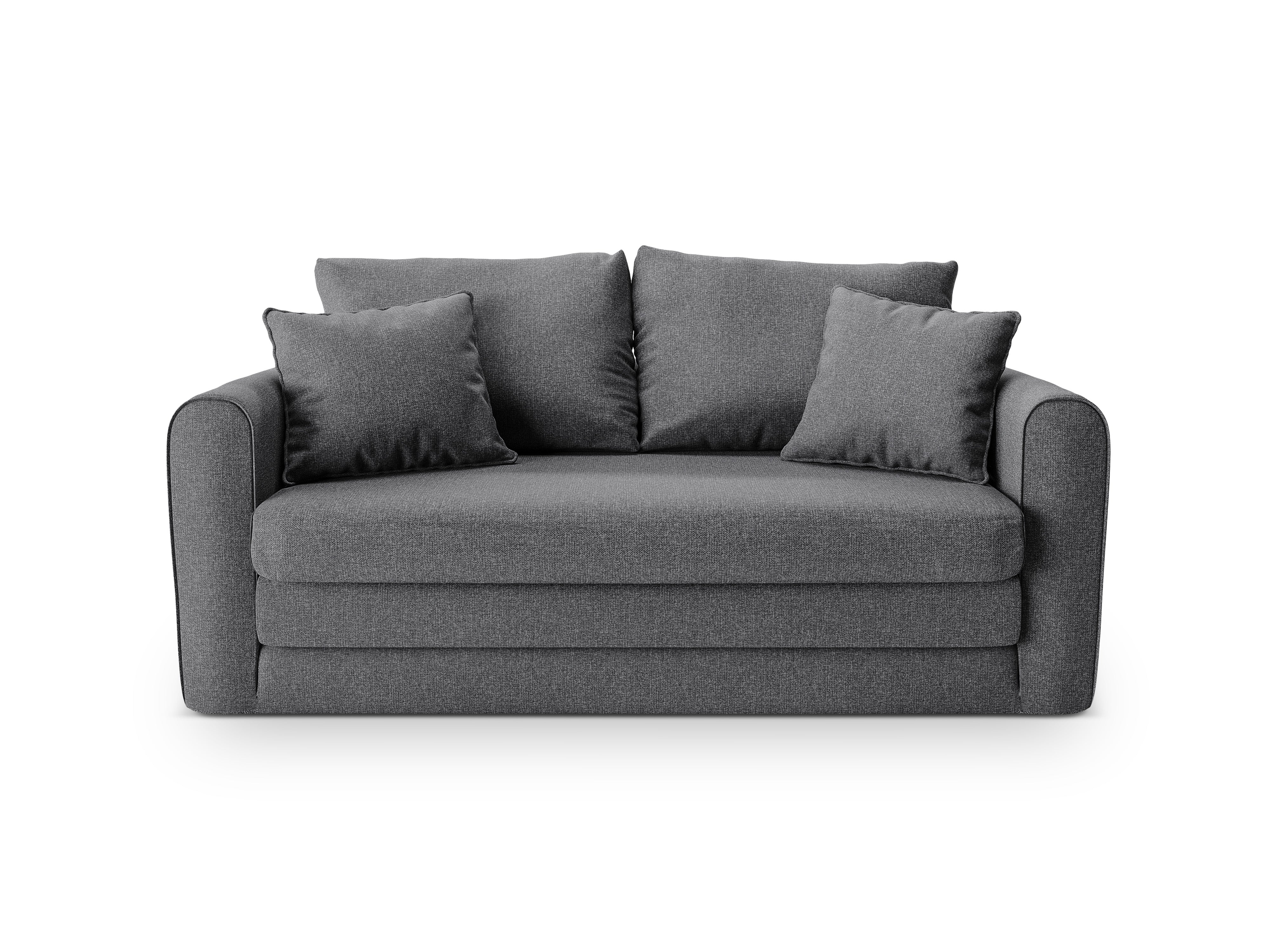 2-Seater Sofa with Sleeping Function LIDO Dark Gray