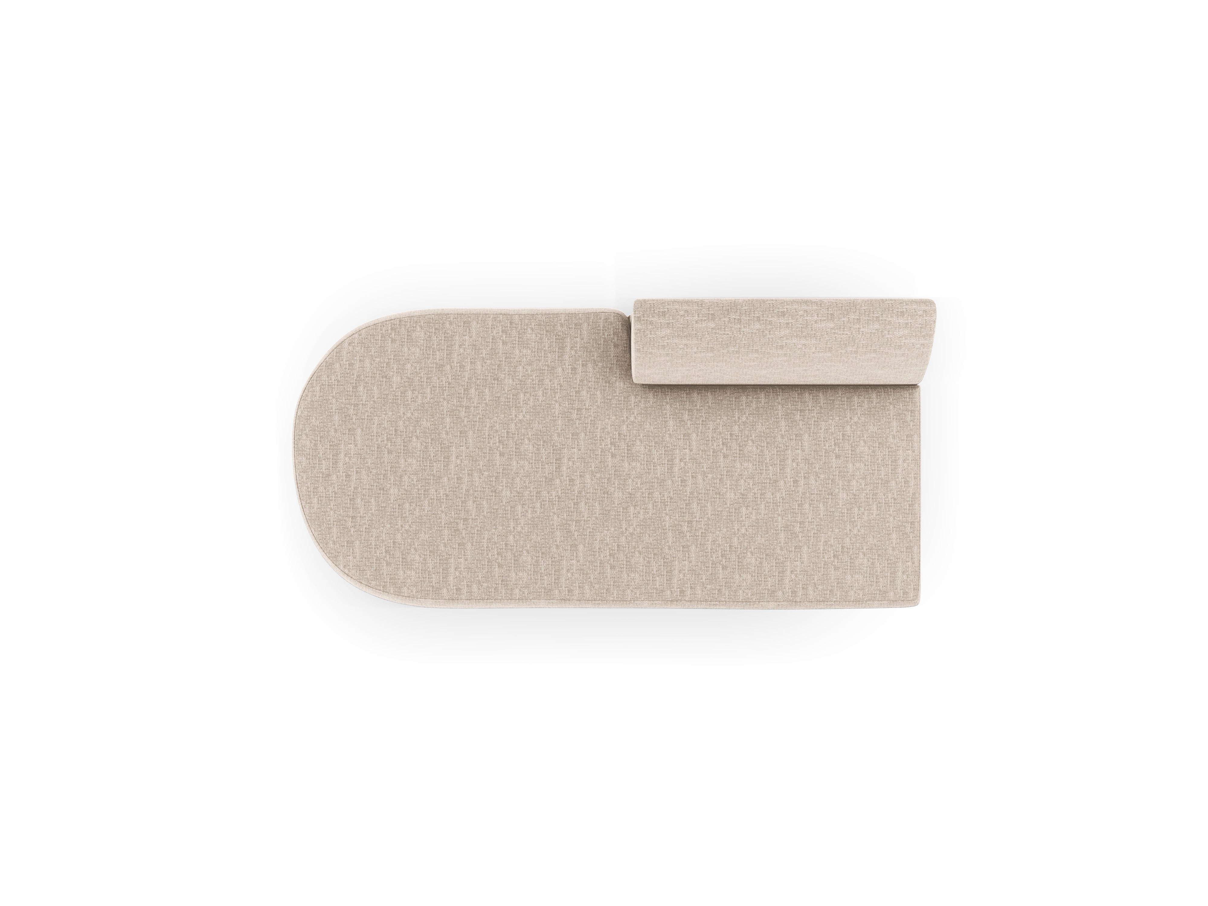 Dvojmiestny ležadlo s ľavým ramenom MILEY béžový šenil