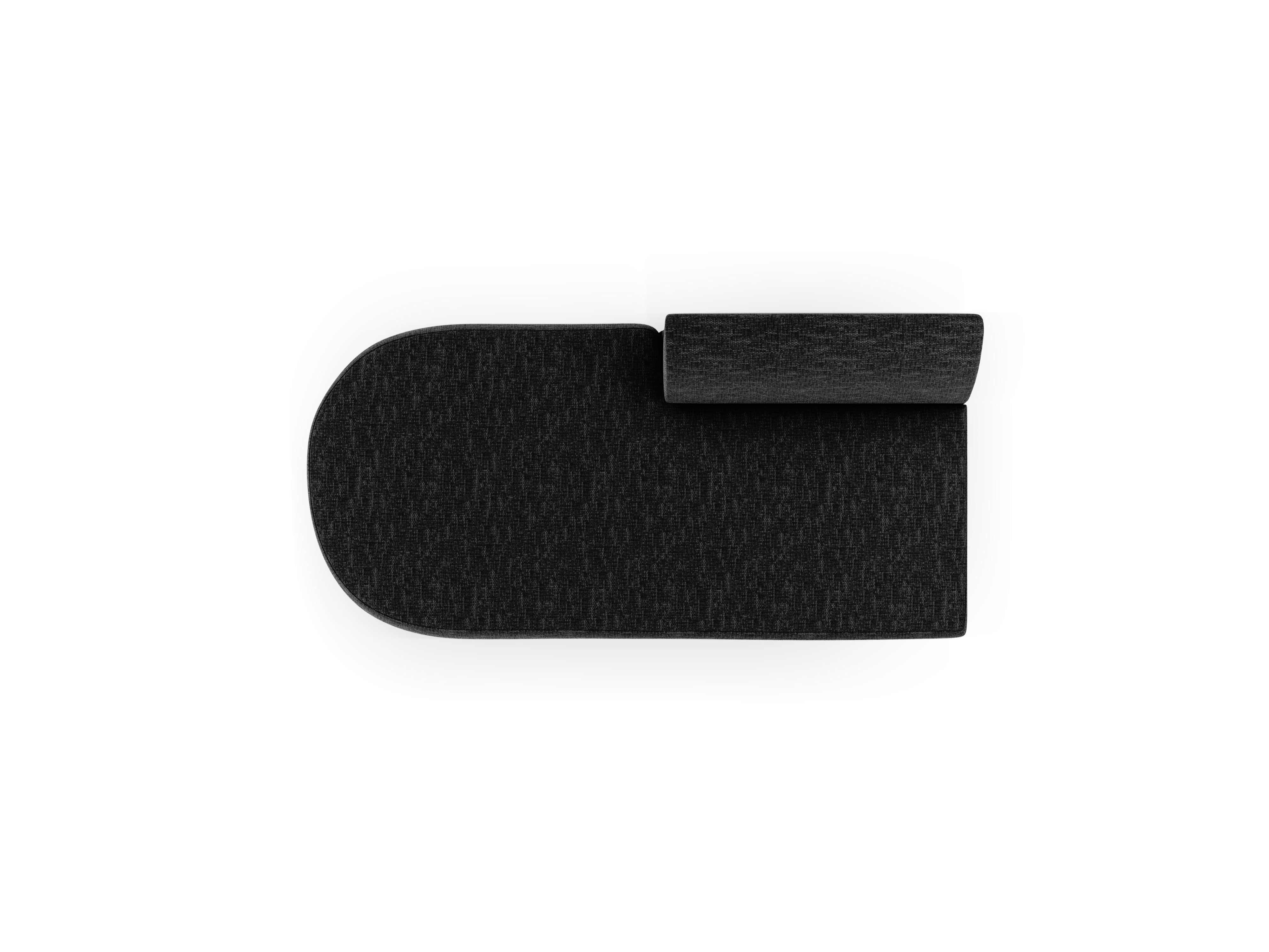 Dvojmiestny ľavostranný szezlong MILEY čierny szenil