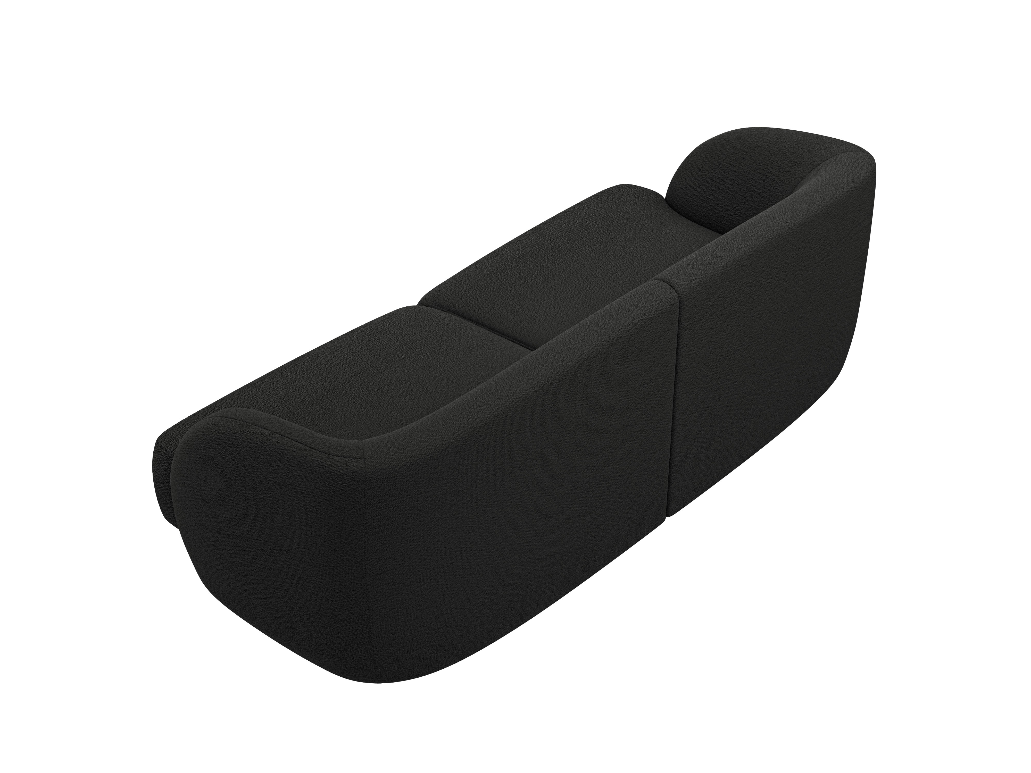 2-seater Sofa MILEY black boucle