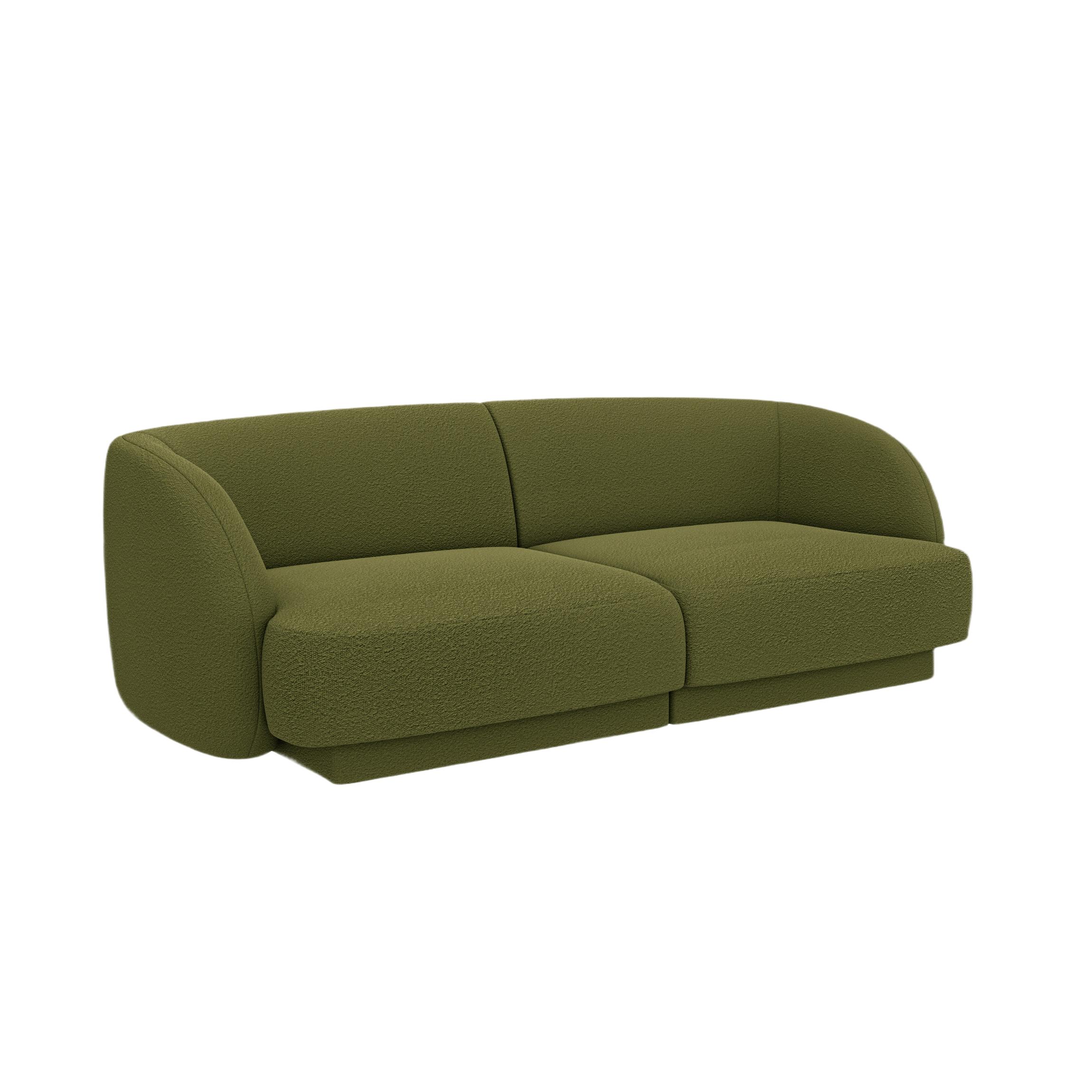 Sofa pre 2 osoby MILEY zelená boucle
