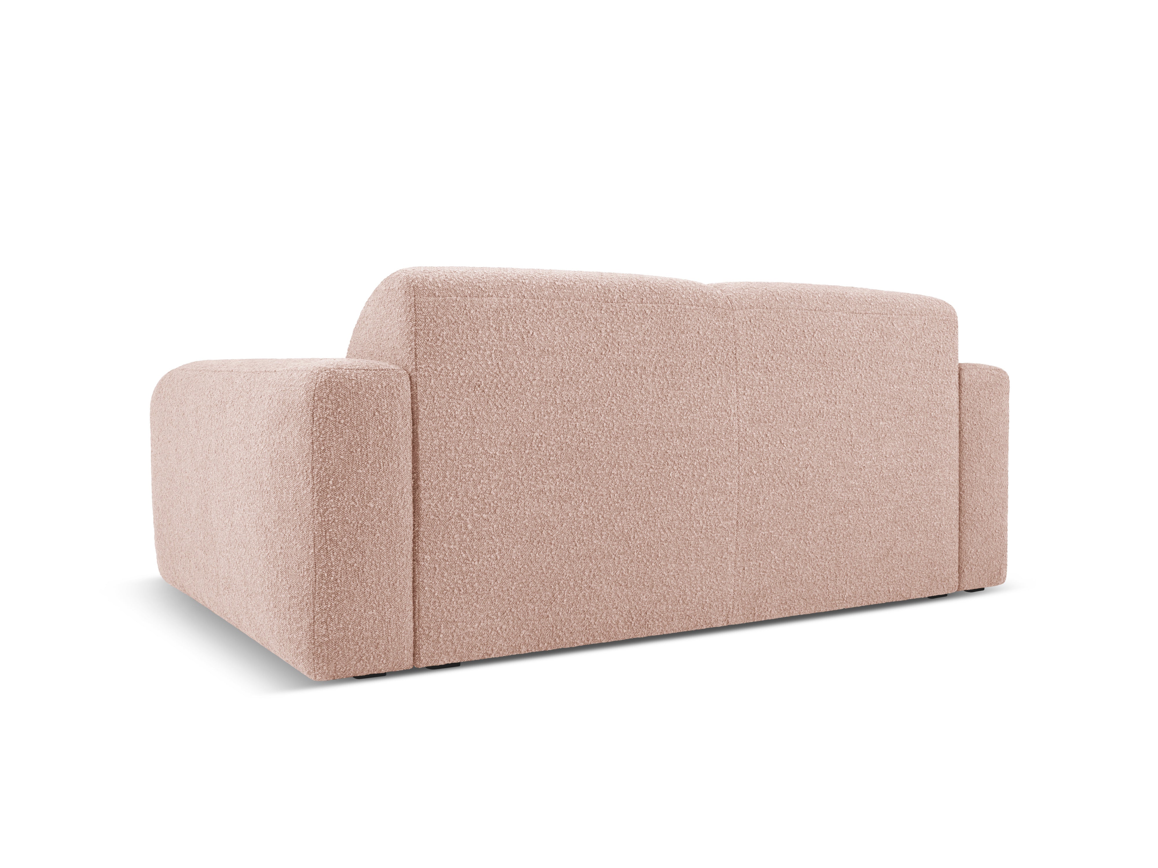 Sofa w tkaninie boucle 2-osobowa MOLINO pudrowy róż Micadoni Eye on Design