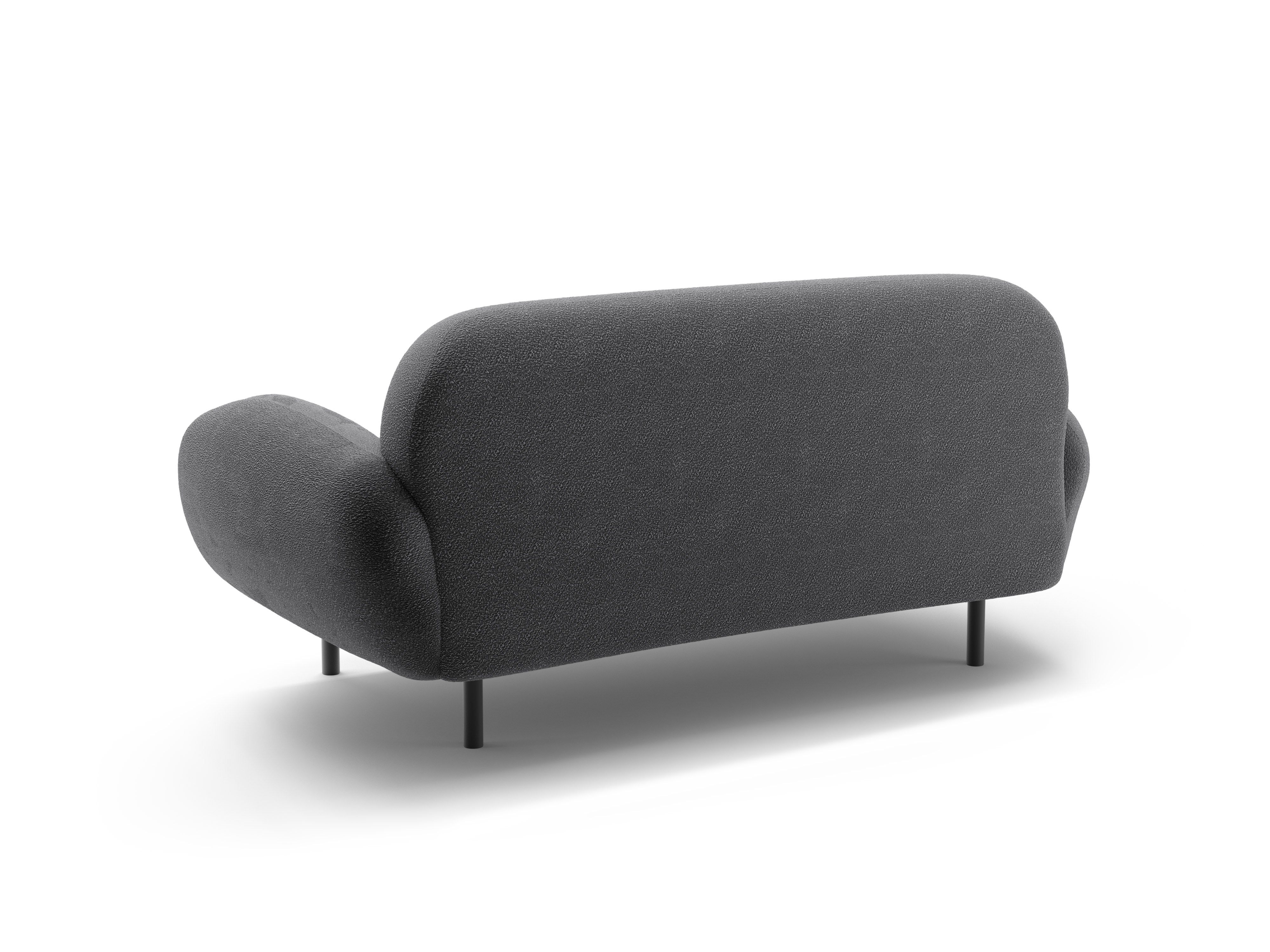 2-seater Sofa POPPY dark gray boucle
