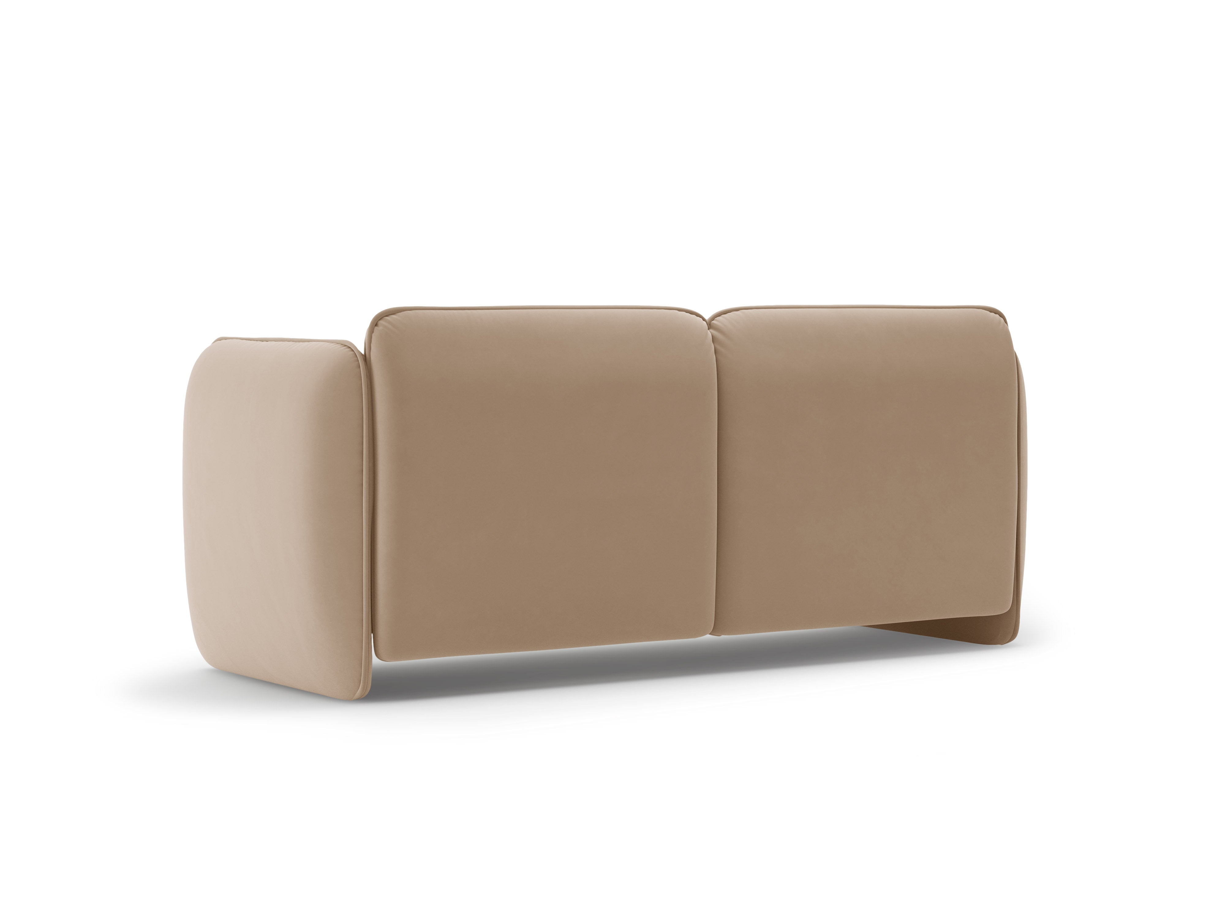 Sofa pre 2 osoby z jemným zamatom GEORGIA v béžovej farbe