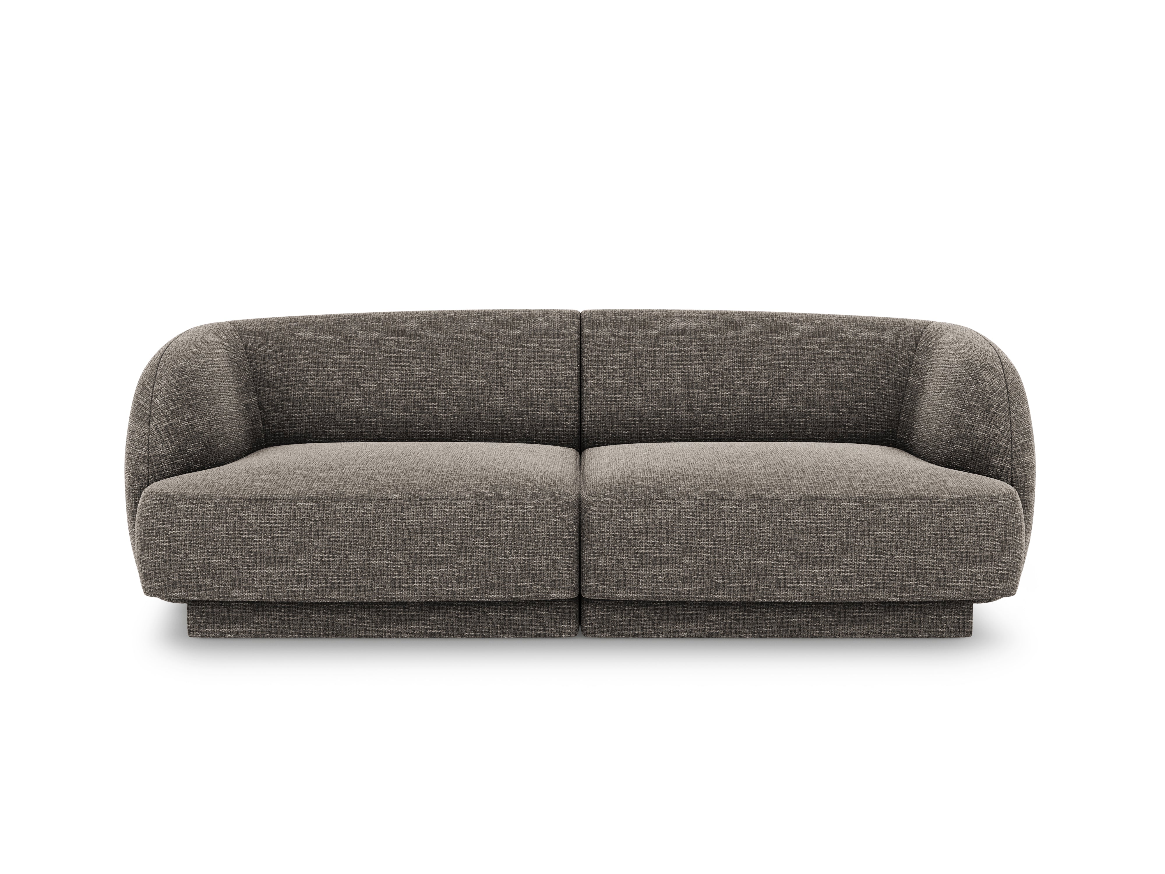 Sofa w tkaninie szenilowej 2-osobowa MILEY szary Micadoni Eye on Design