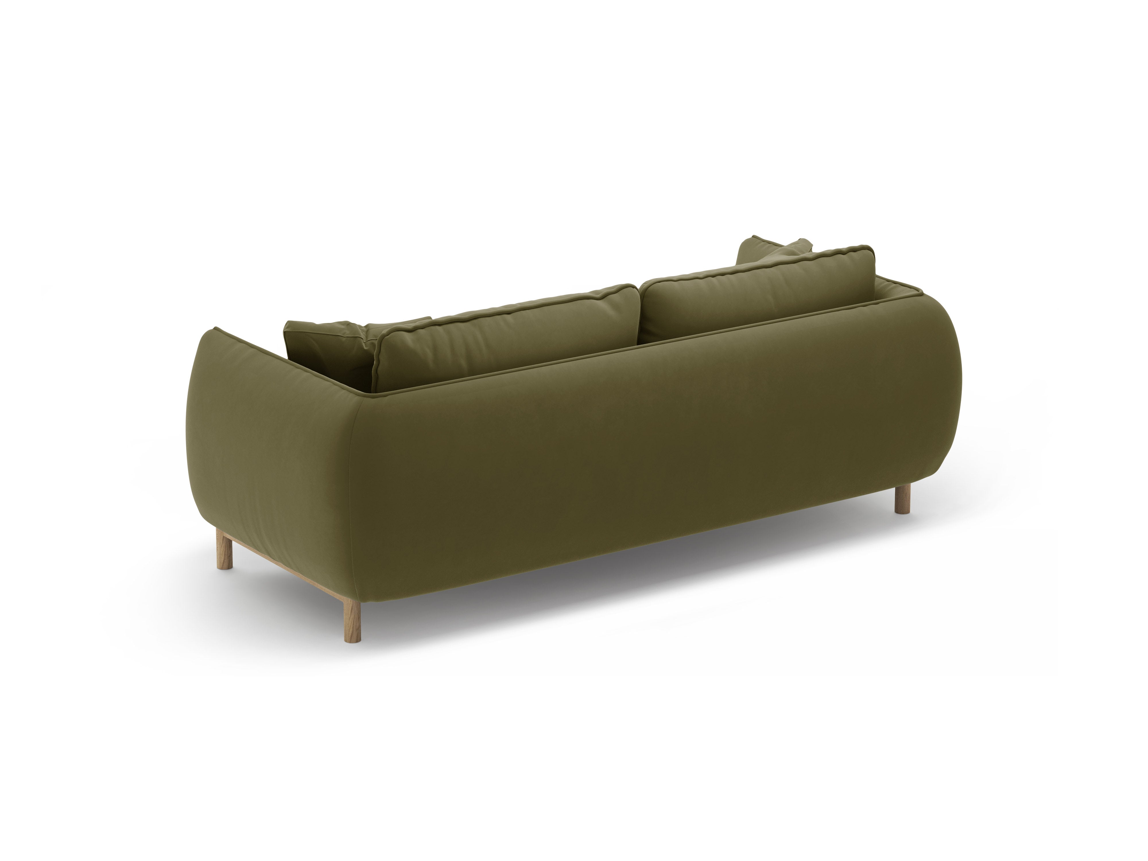 Sofa z jemného velúru pre 2 osoby ADA svetlozelená