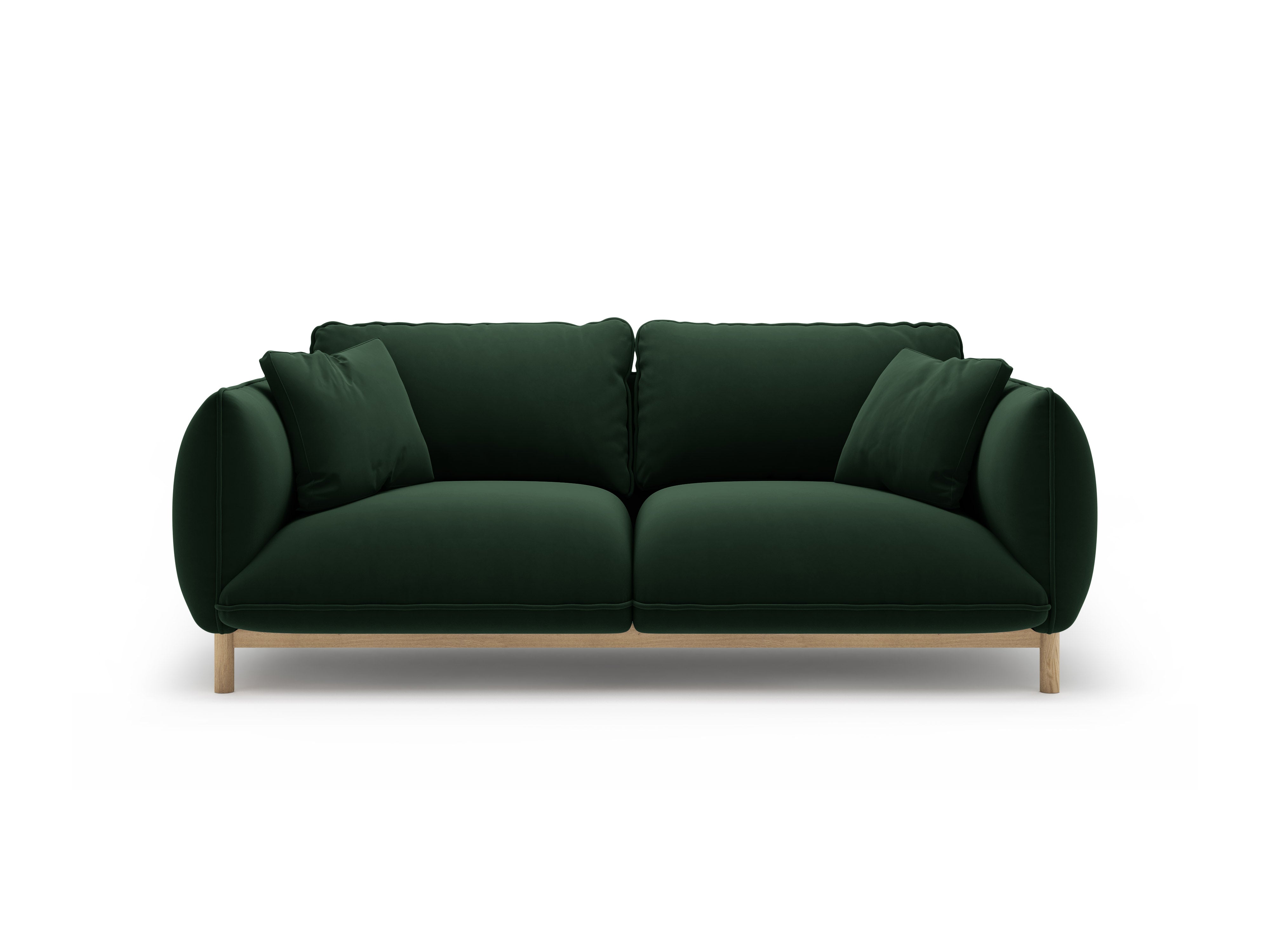 Velvet 2-Seater Sofa ADA Bottle Green