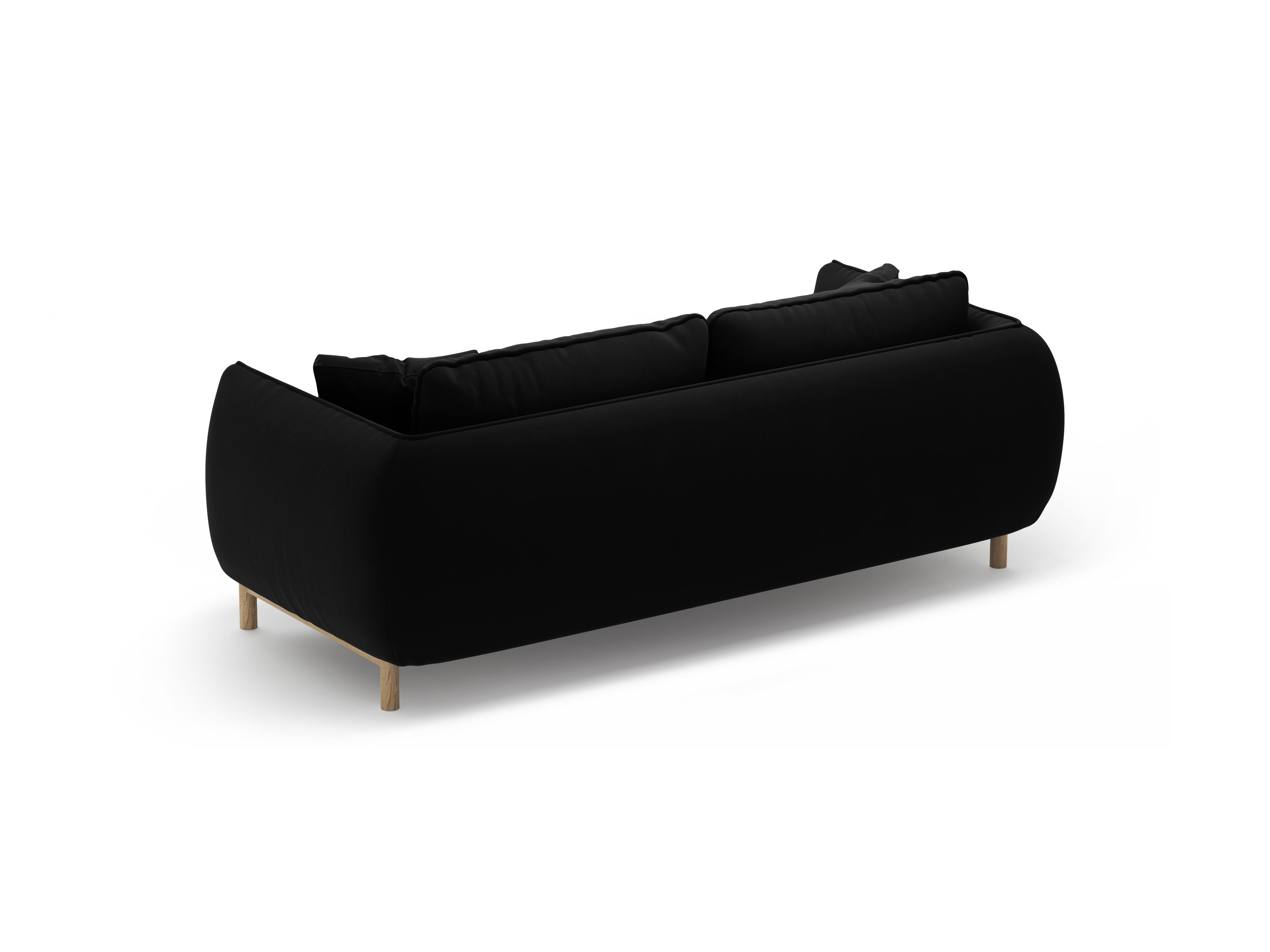 Sofa z jemného velúru pre 2 osoby ADA čierna