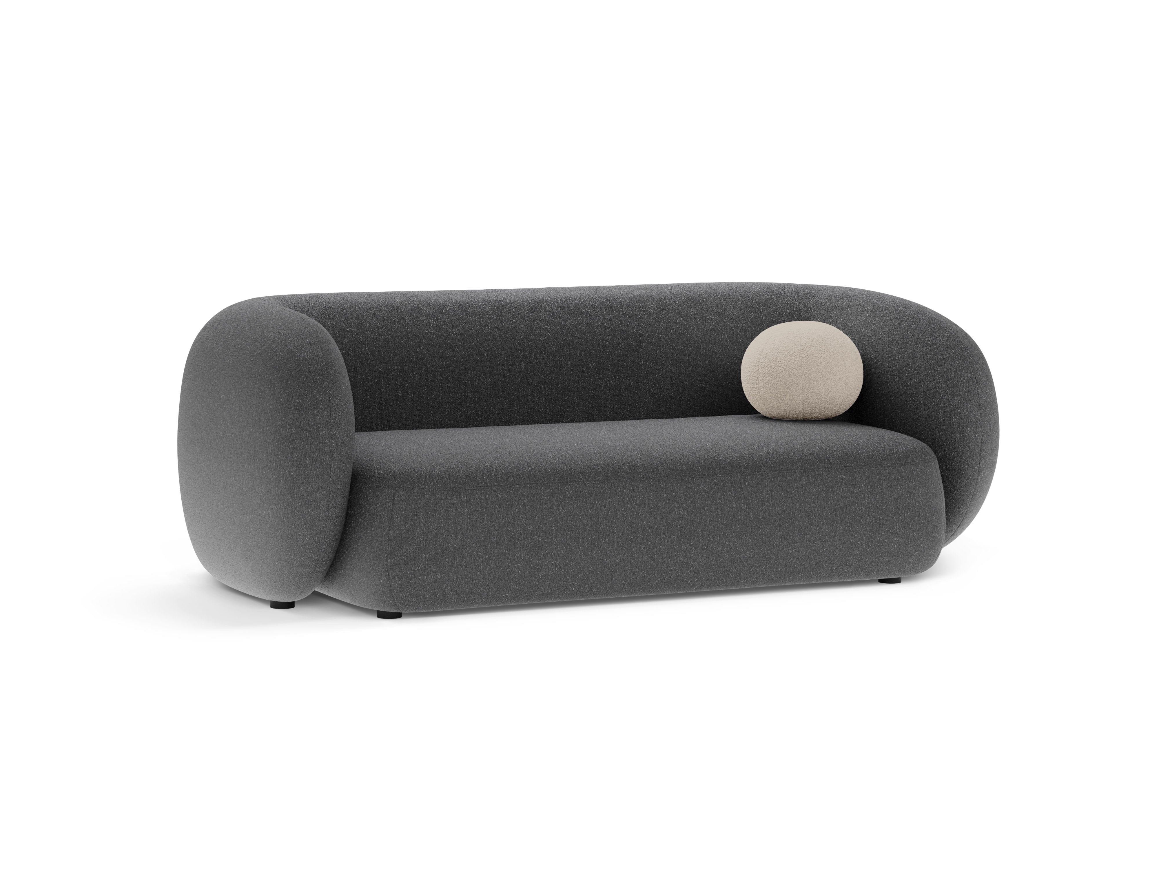 Sofa pre 2 osoby KATE tmavosivý melír