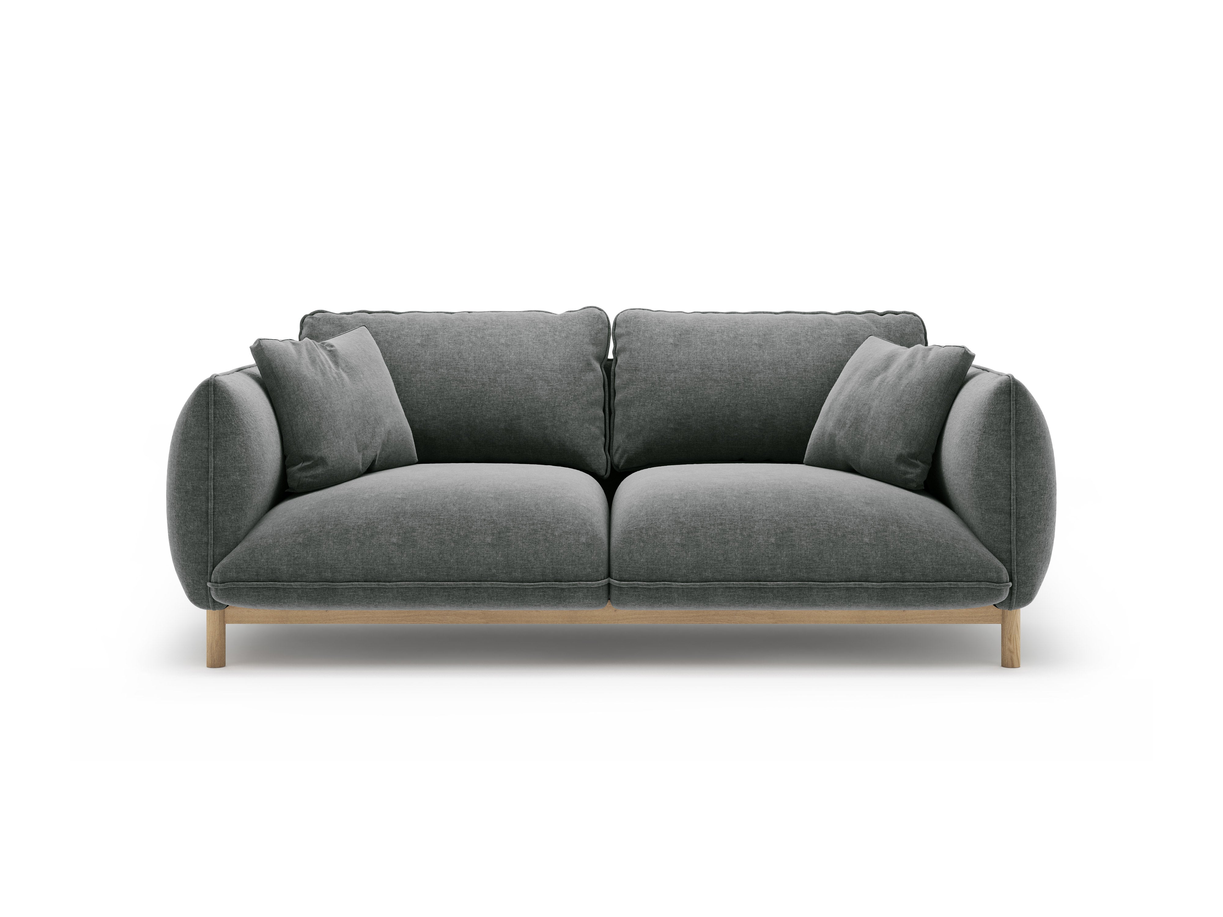 2-seater Sofa ADA dark gray chenille