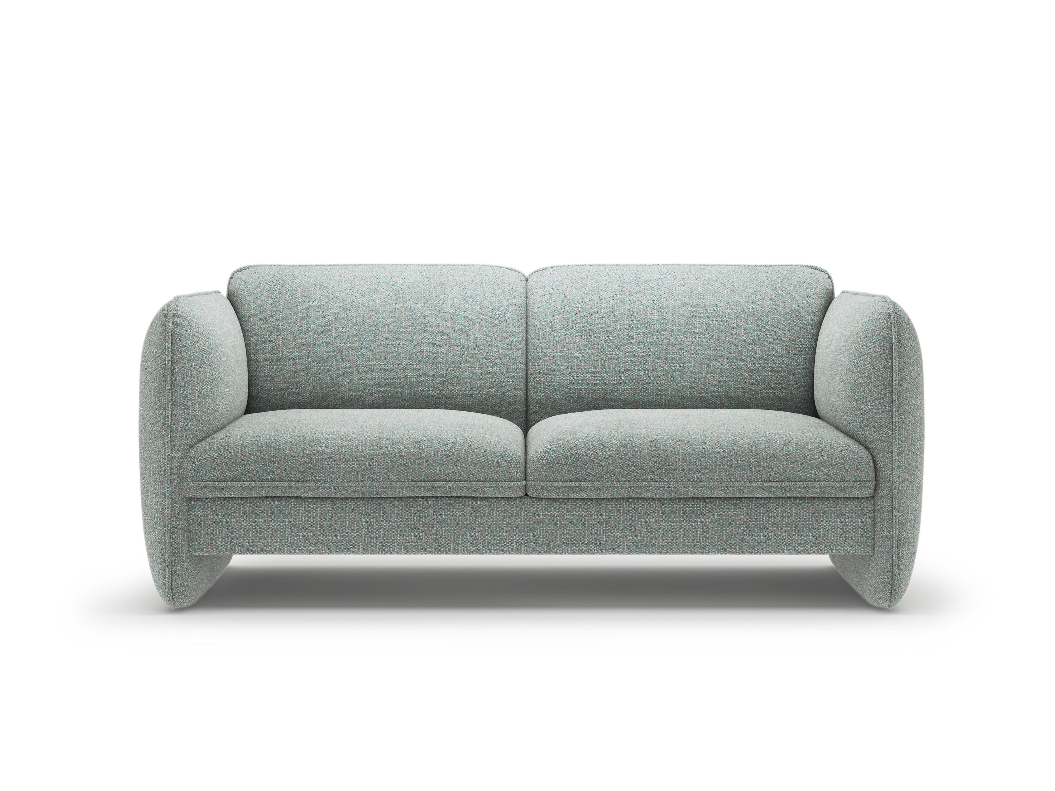 Sofa pre 2 osoby GEORGIA v tlmenom modrom szenile