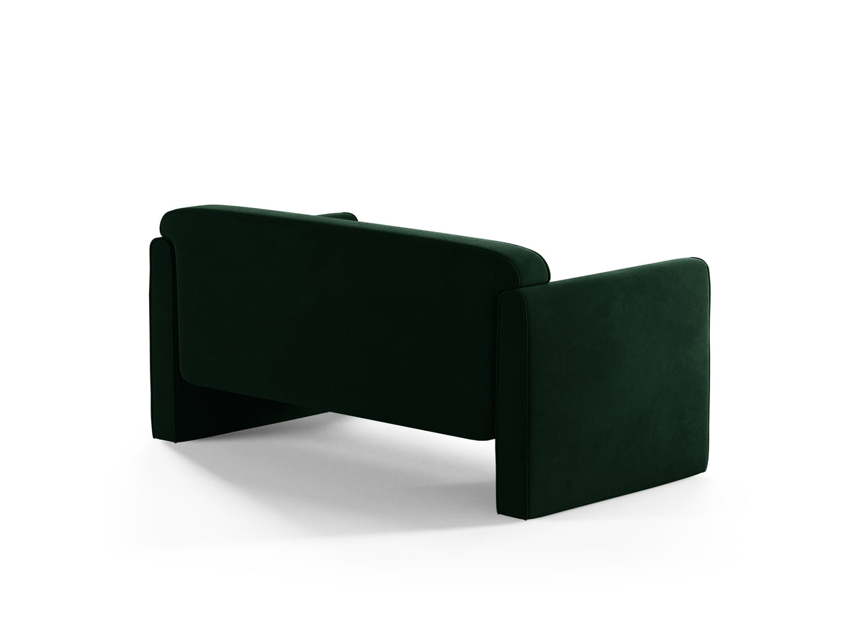 Sofa 2-osobová zamatová ABBY fľašková zelená