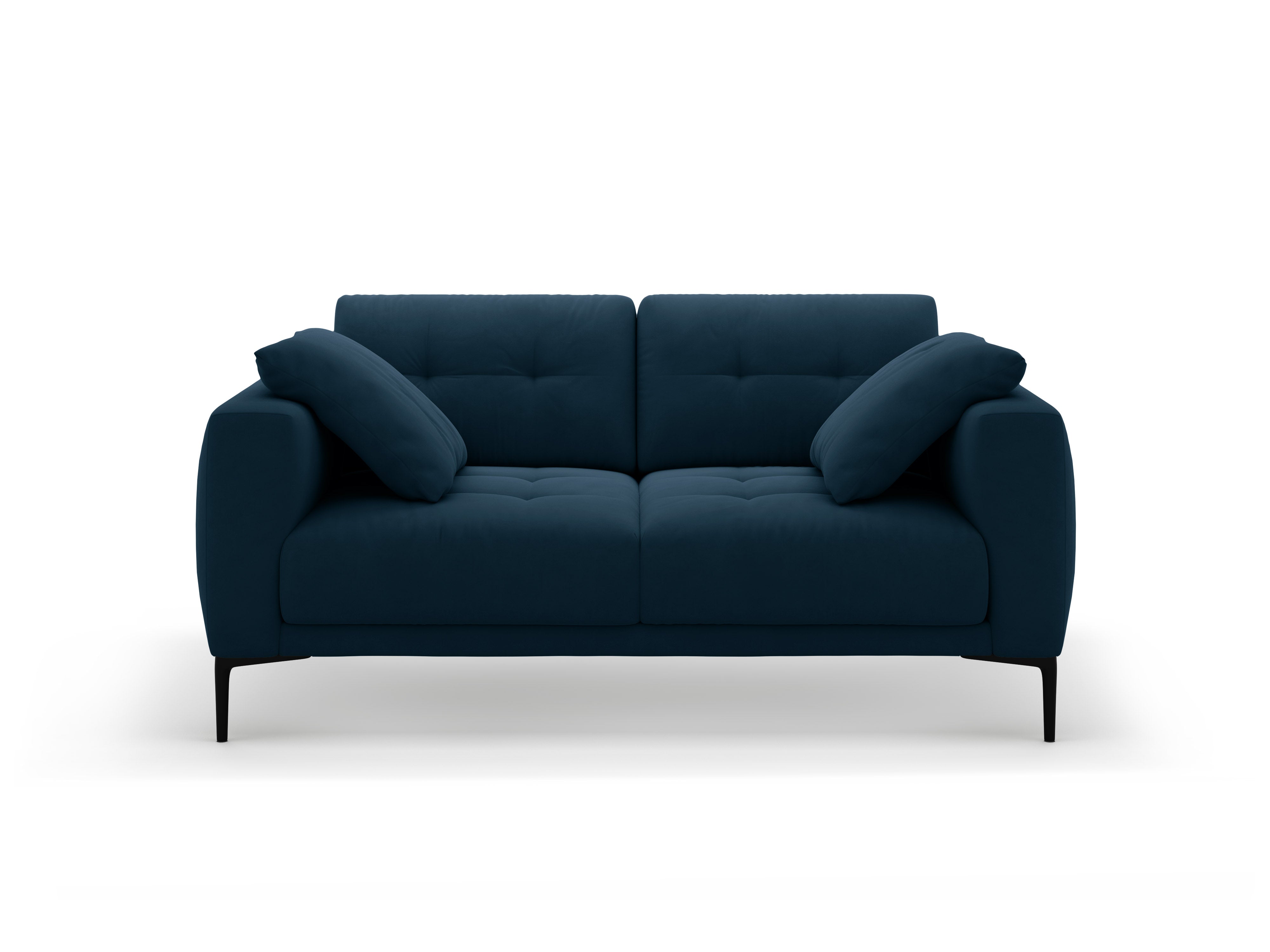Sofa z jemného velúru pre 2 osoby BEMY kráľovsky modrá