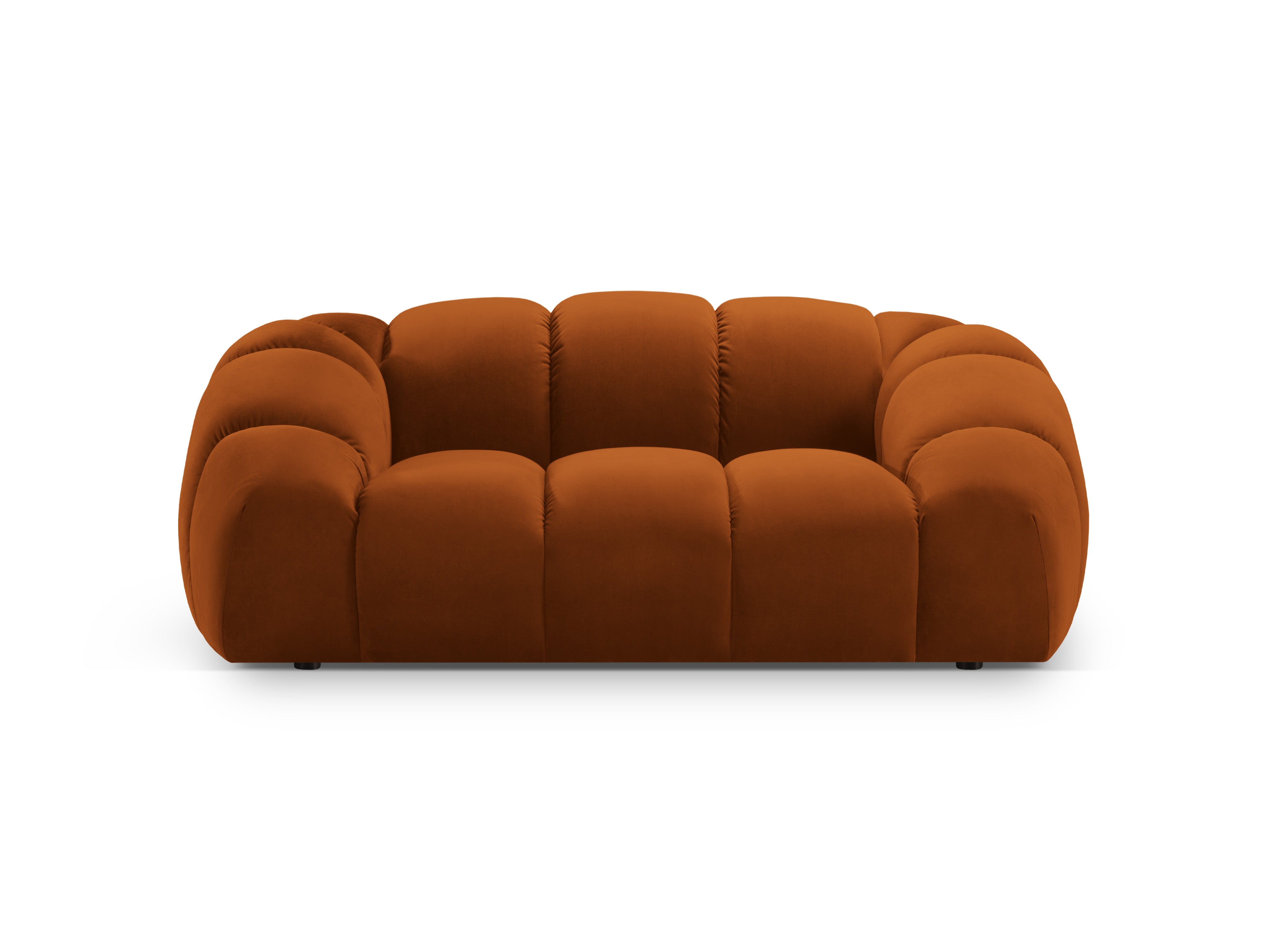 Sofa z jemného velúru 2-miestna DIANA terrakota