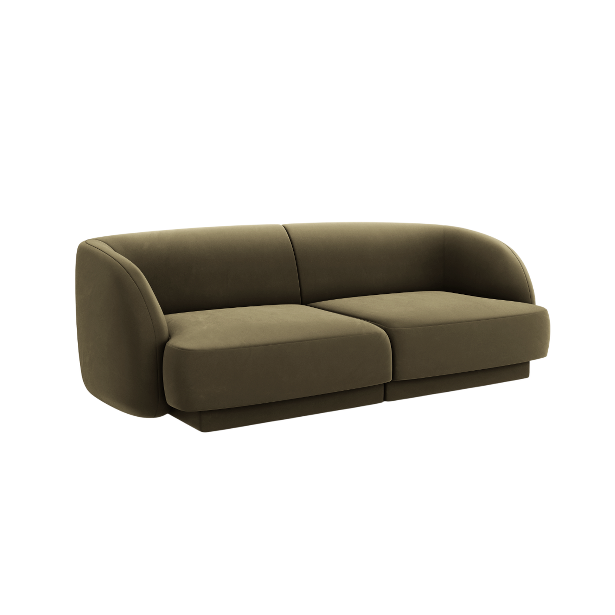 Velvet 2-Seater Sofa MILEY Green
