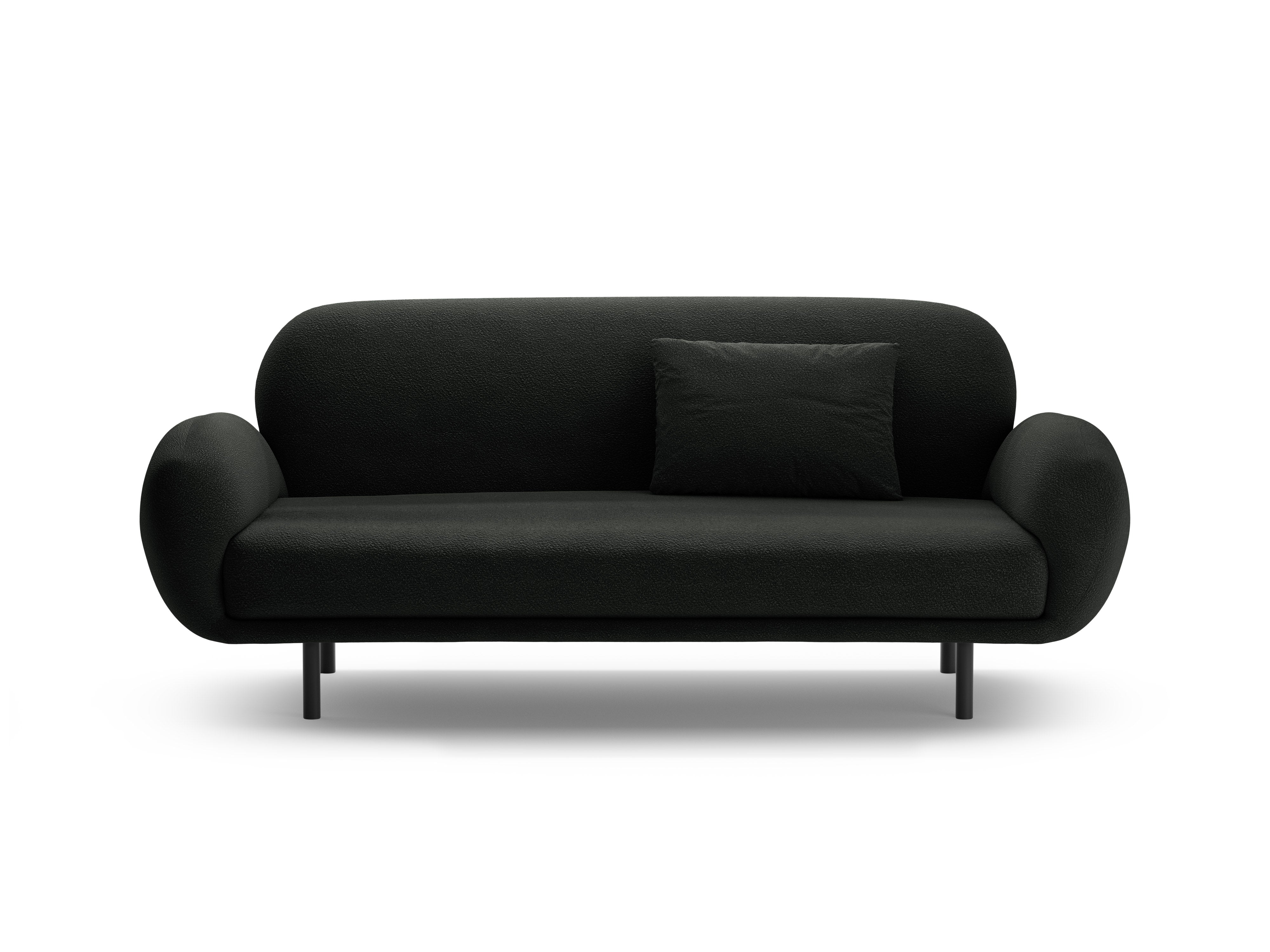 2.5-seater Sofa POPPY black boucle