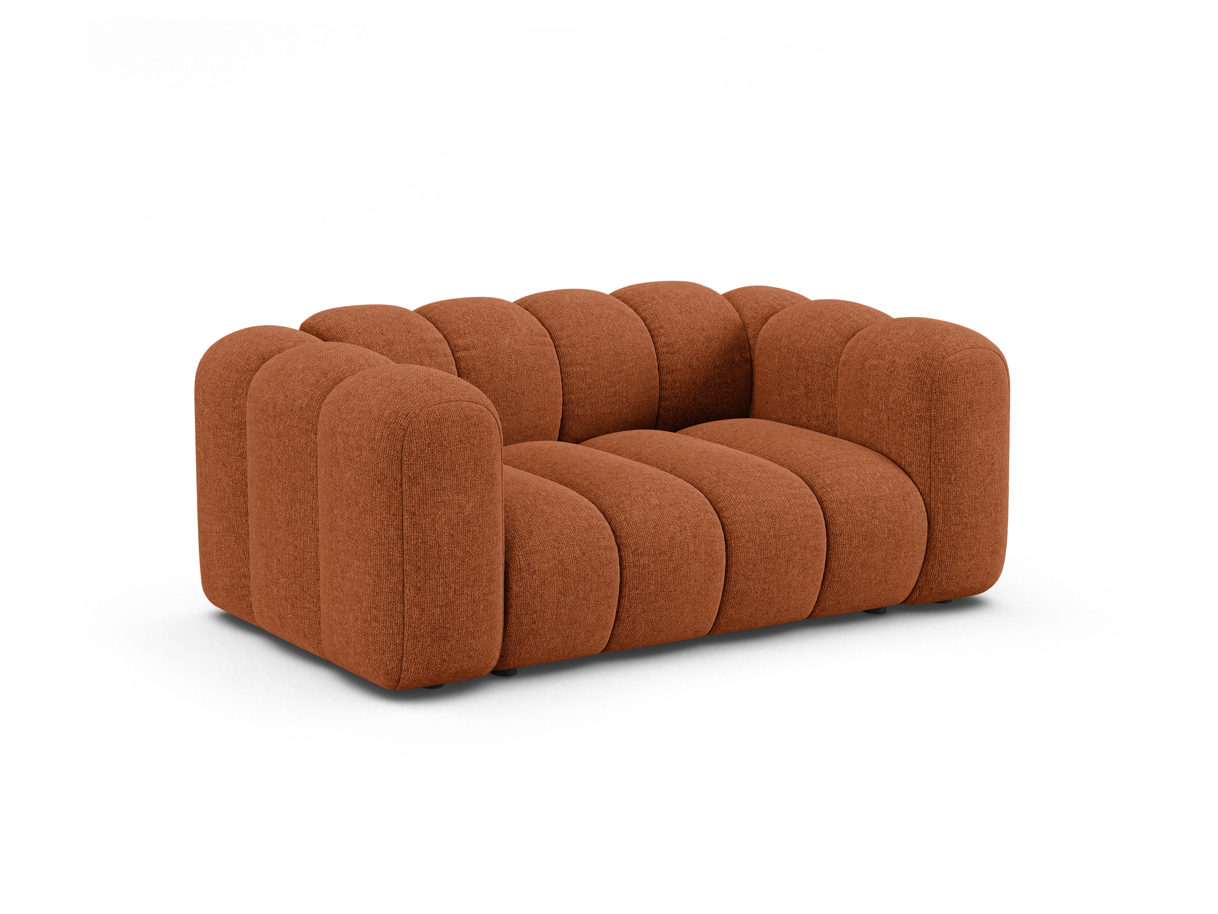 2-seater Sofa LUPINE brick chenille