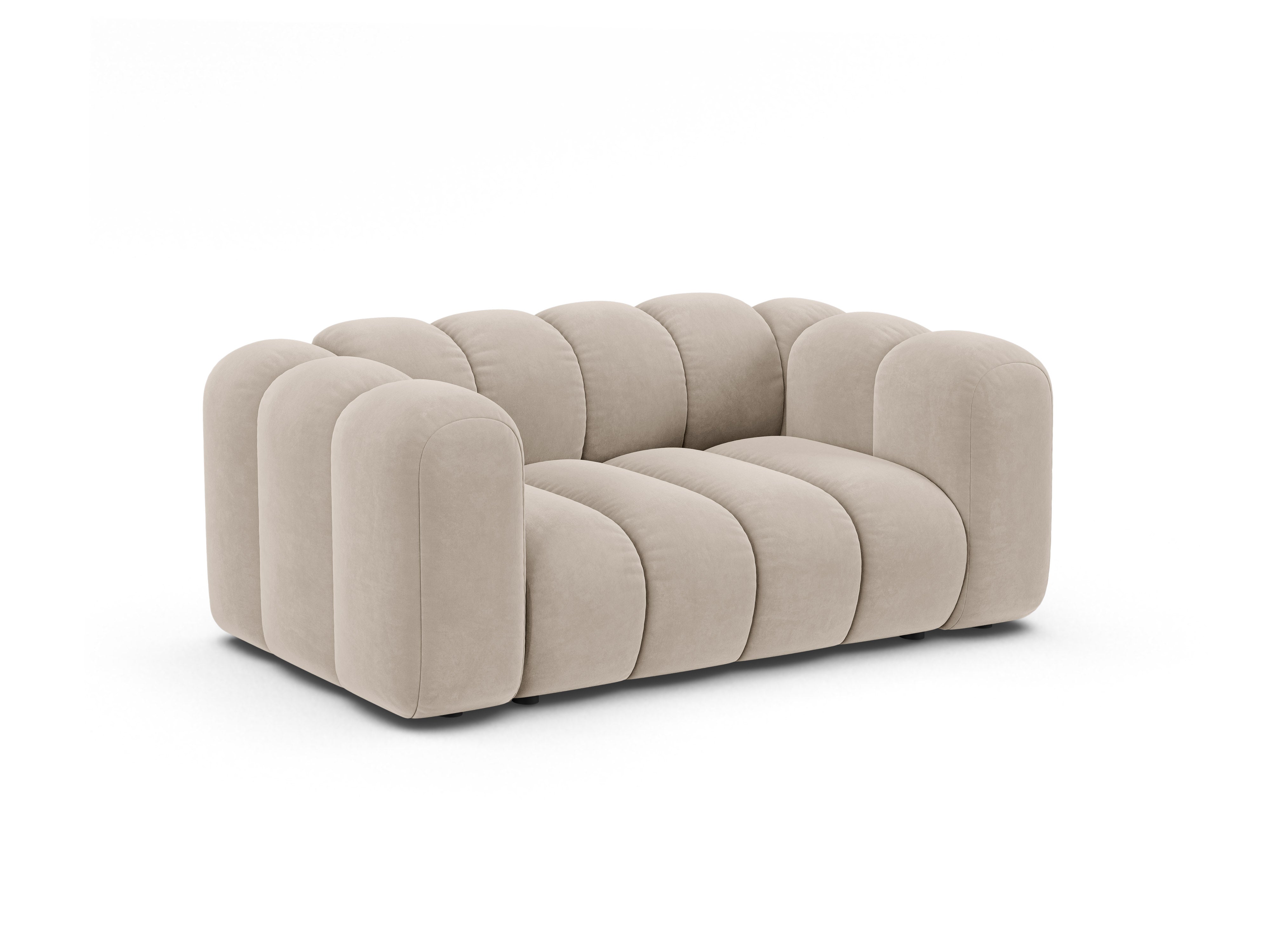 Sofa z jemného velúru 2-miestna LUPINE béžová