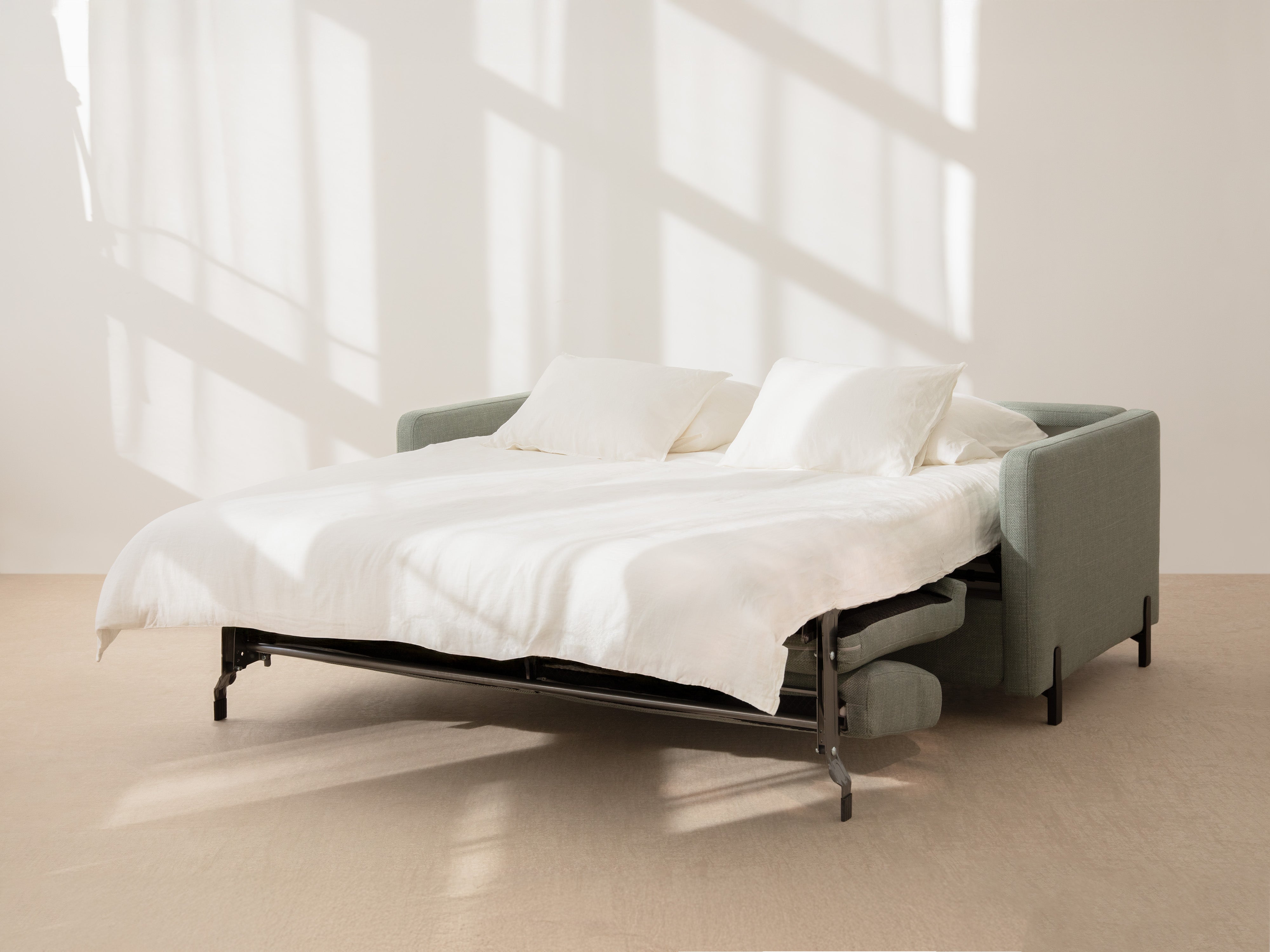 3-seater sofa with sleeping function GLORIA beige chenille