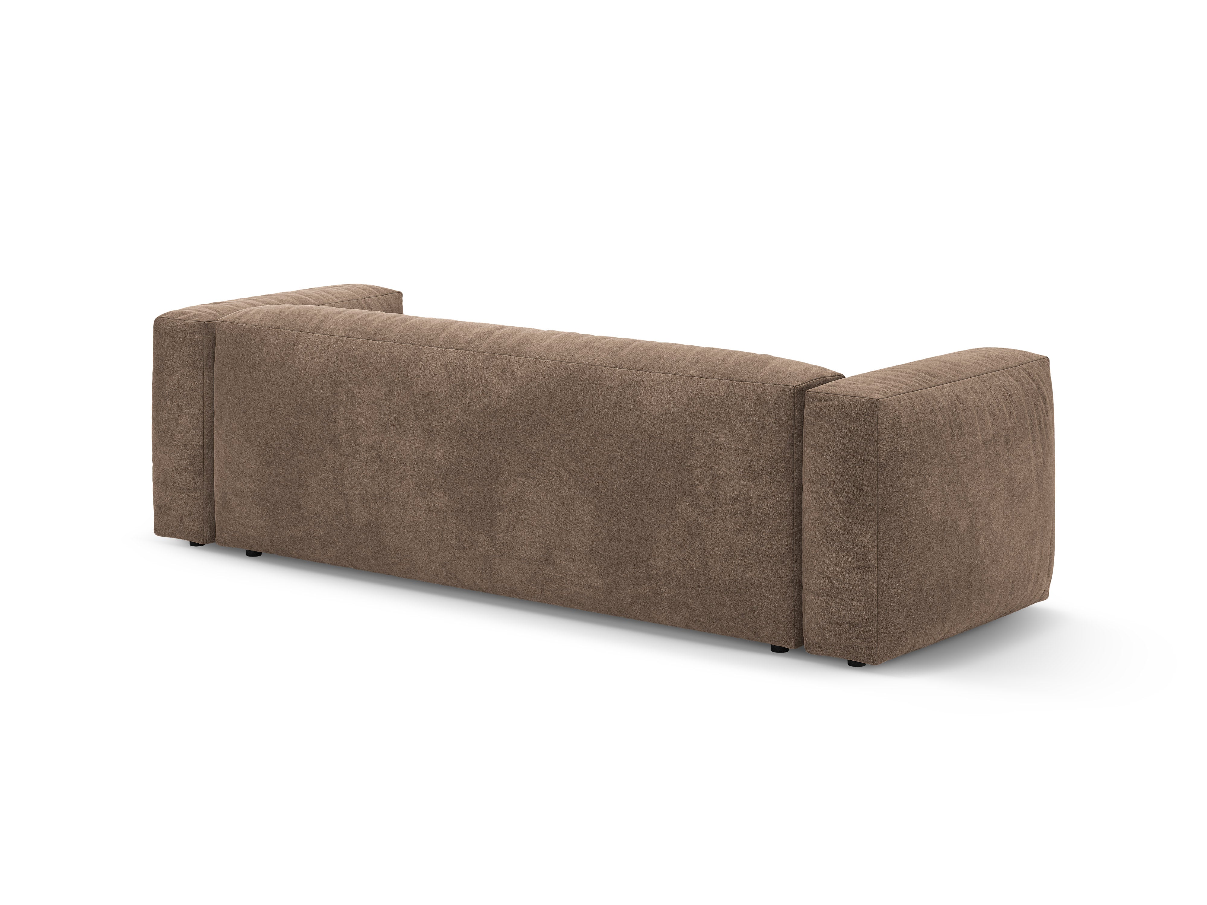 Velvet 3-Seater Sofa with Sleeping Function MARTINA Dark Beige