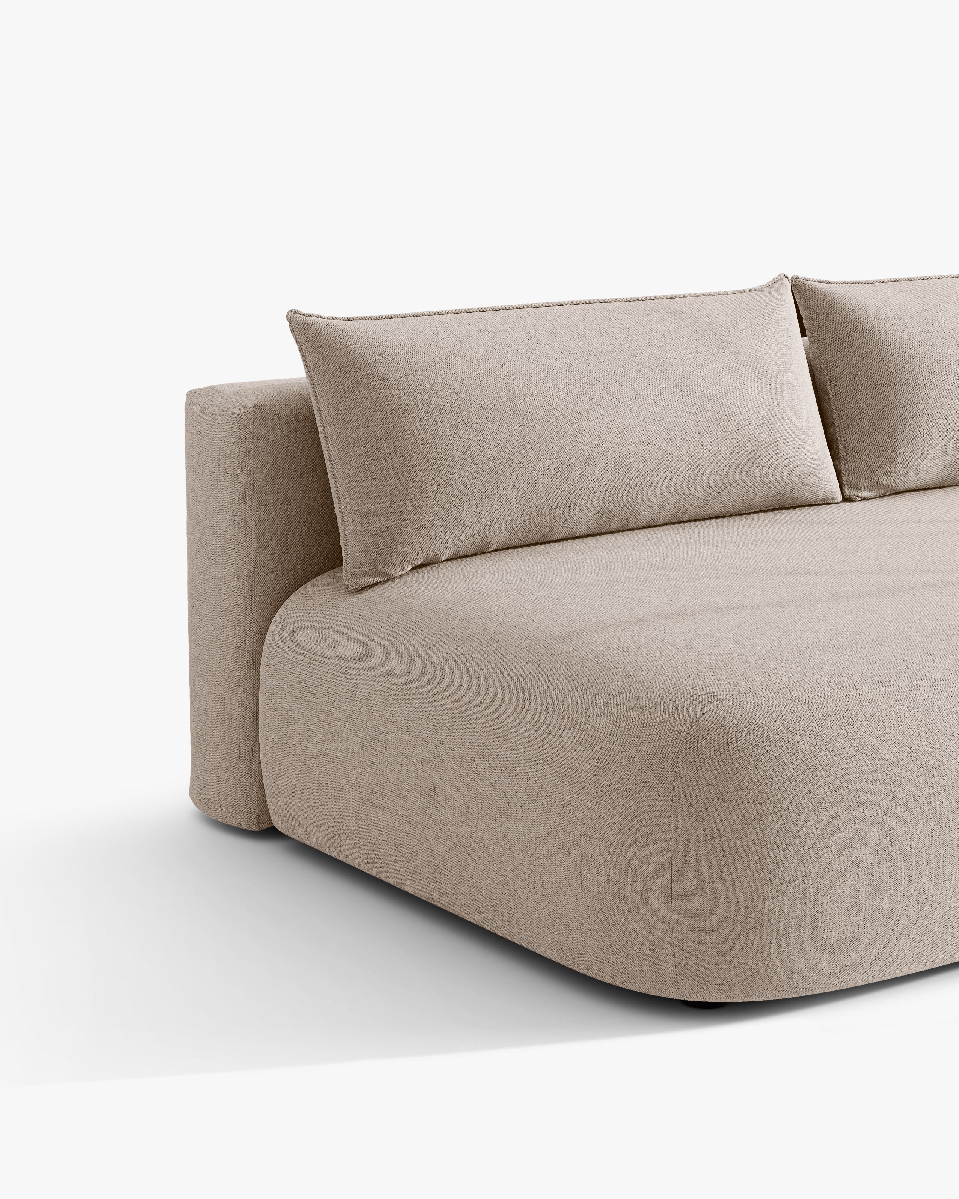 Sofa pre 3 osoby s funkciou spania HENA cappuccino
