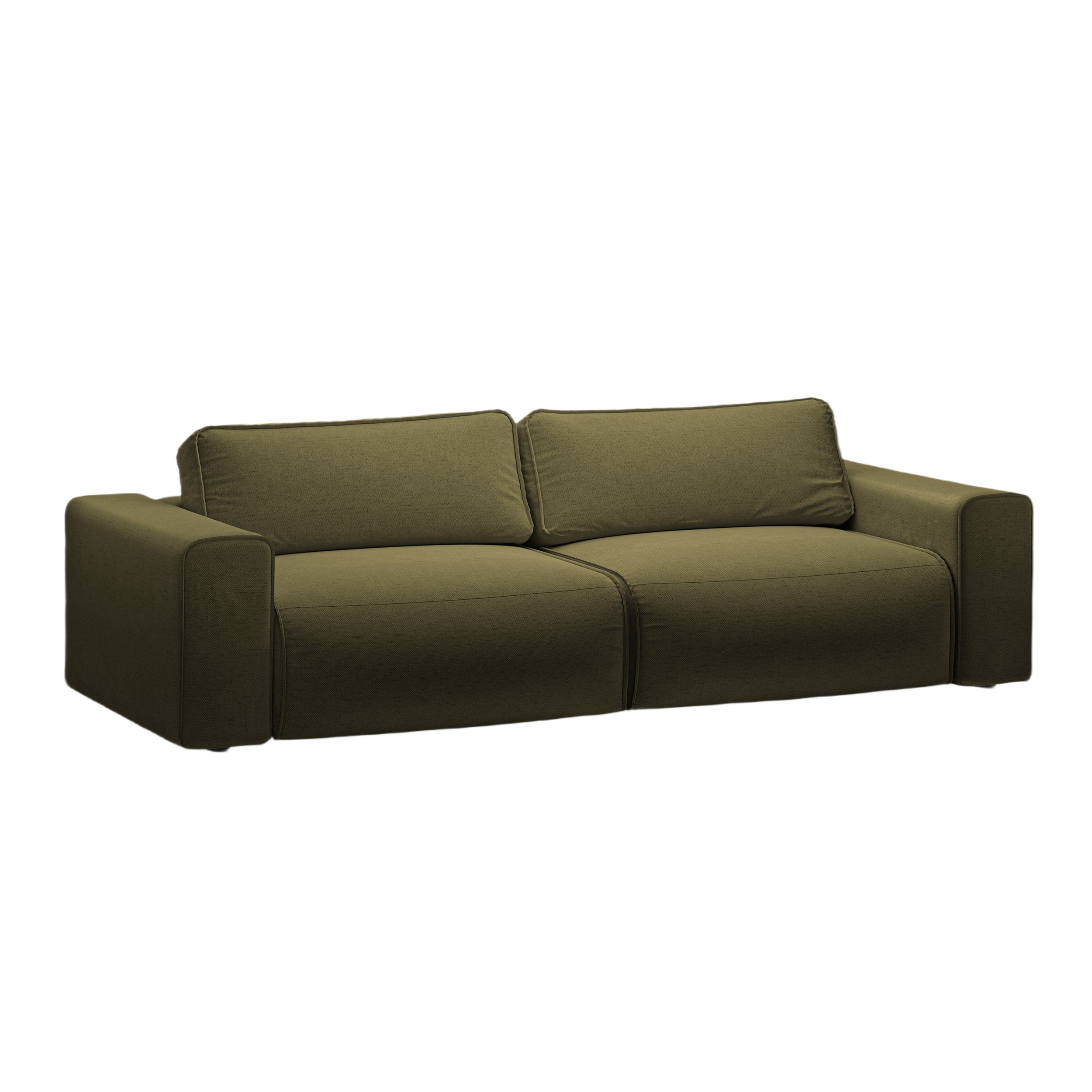 Sofa pre 3 osoby s funkciou spania VICTOR zelený szenil