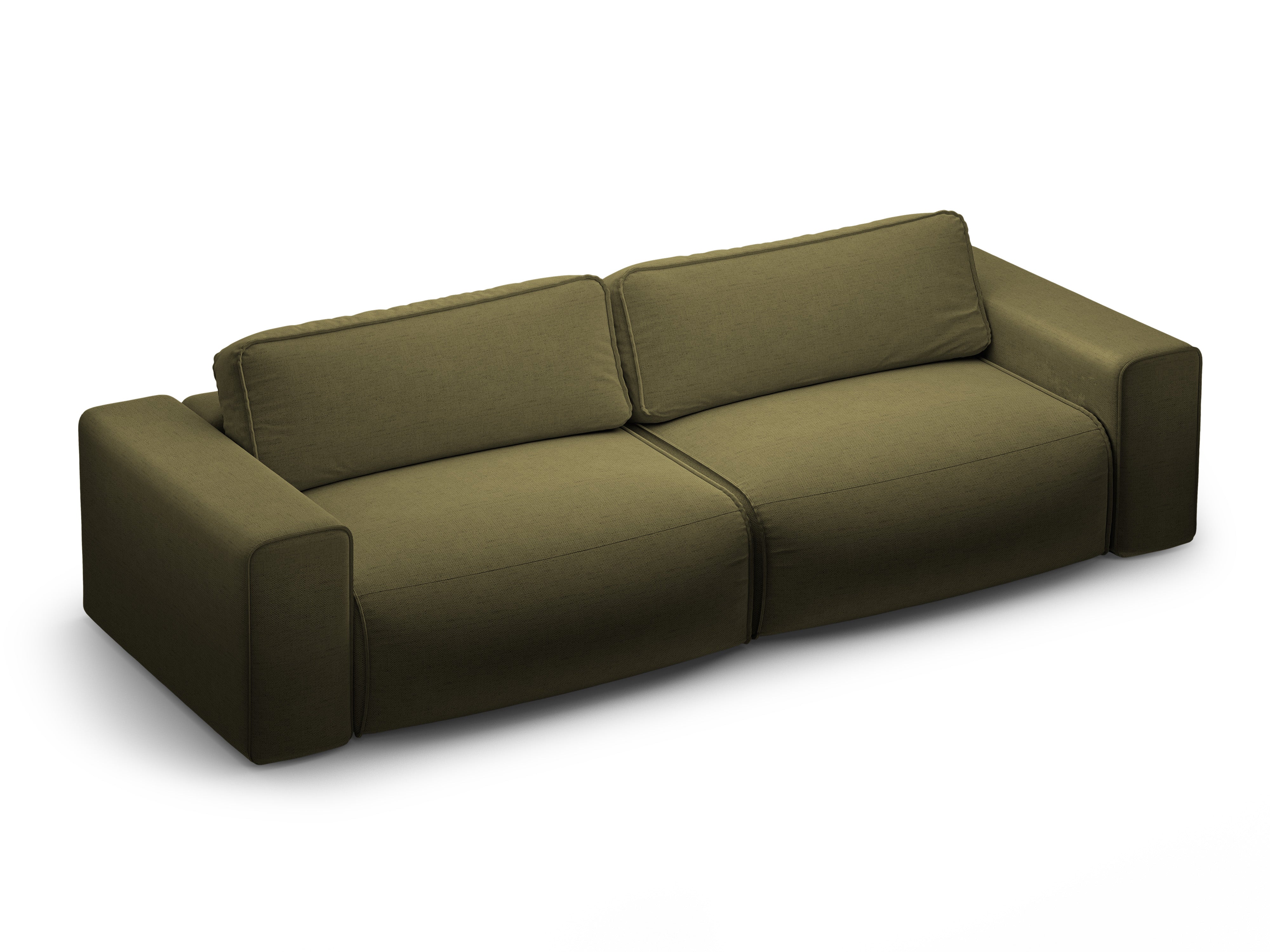 Sofa pre 3 osoby s funkciou spania VICTOR zelený szenil