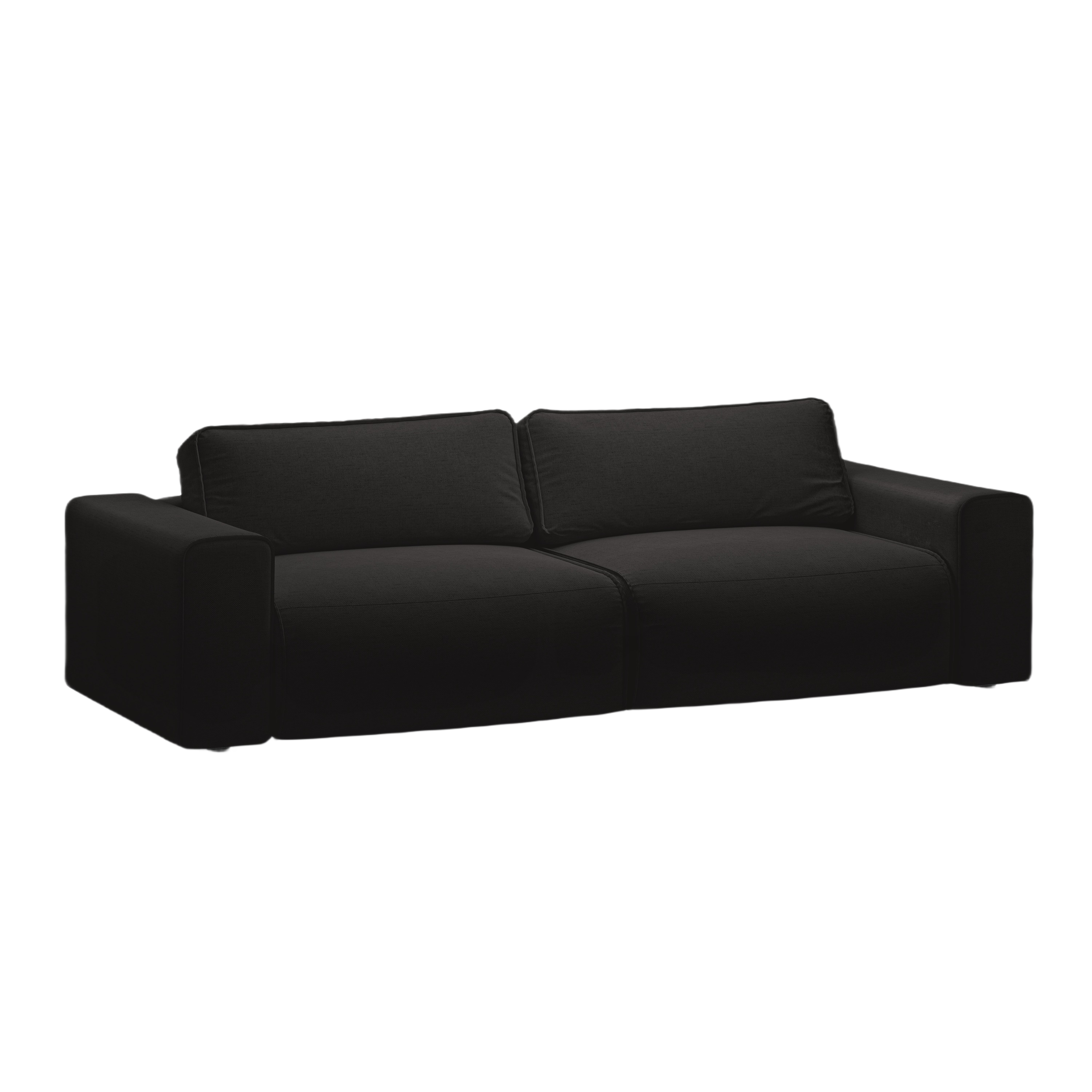 3-seater sofa with sleeping function VICTOR black chenille