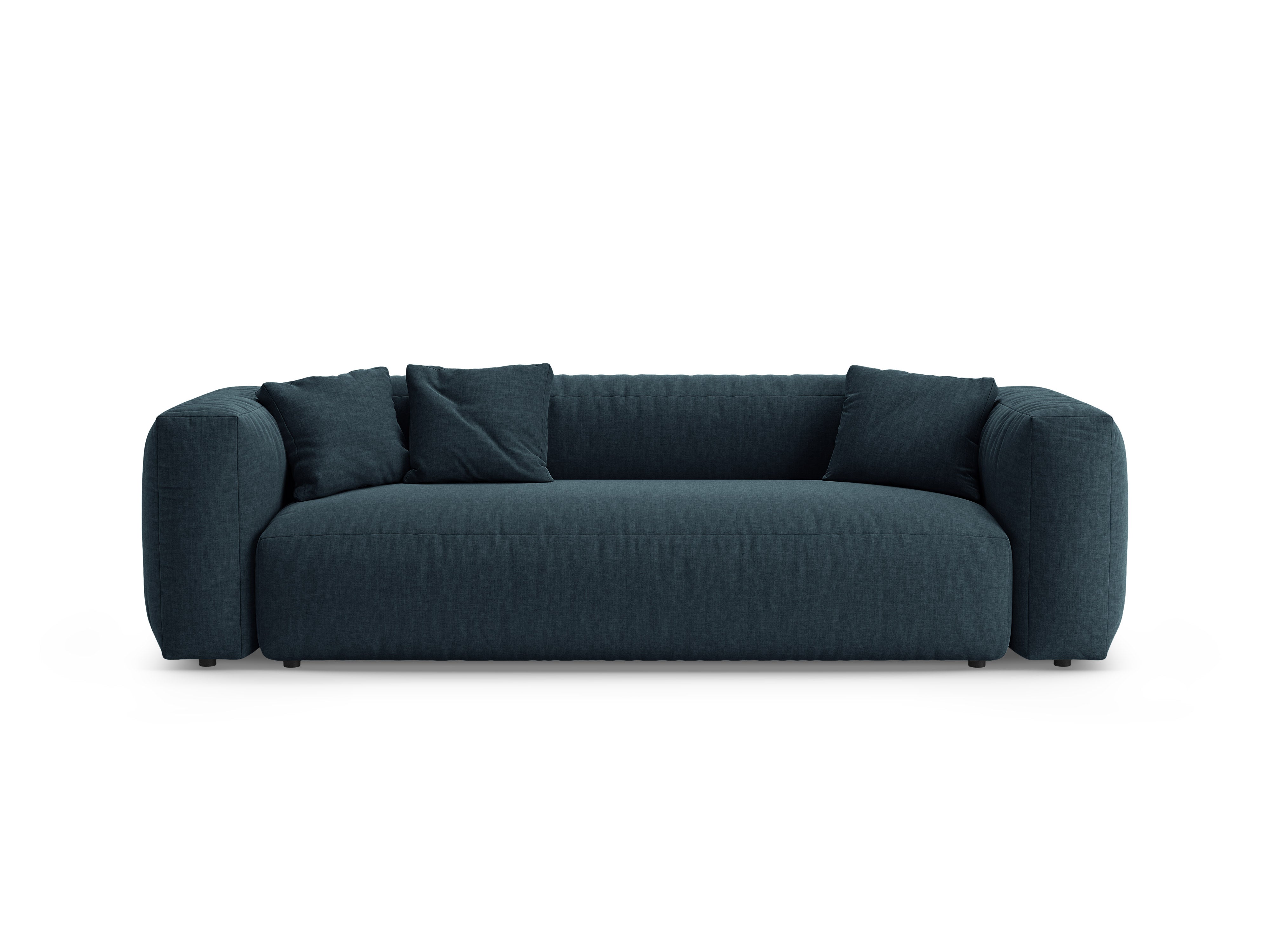 3-Seater Sofa with Sleeping Function MARTINA Denim Blue