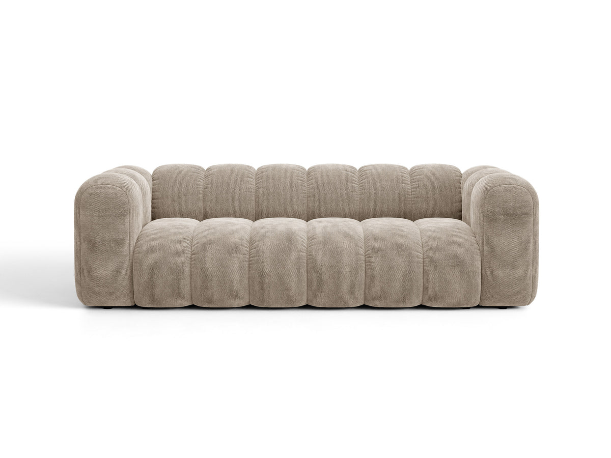 Sofa 3-osobowa z funkcją spania LUPINE beżowy szenil – Micadoni