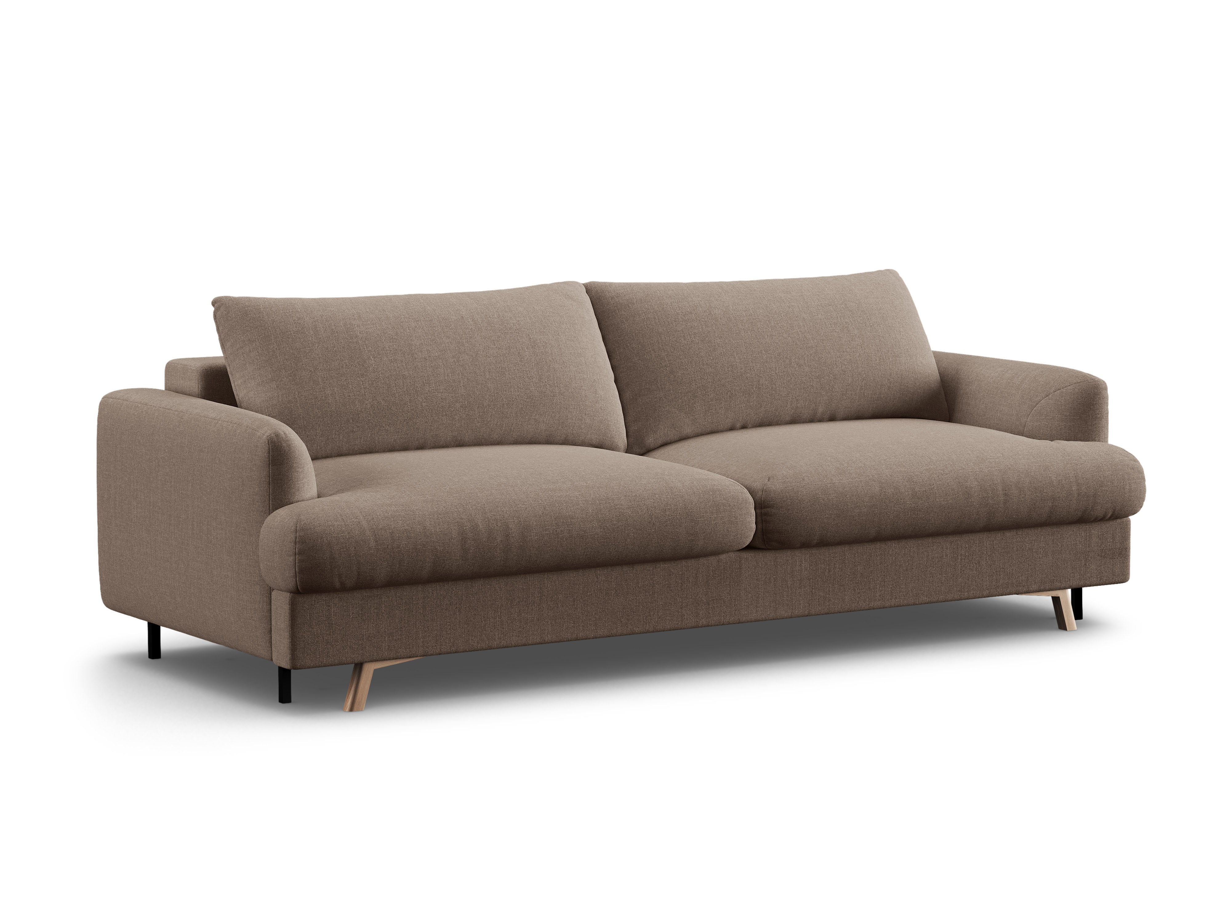 3-Seater Sofa with Sleeping Function NAOMI Cappuccino