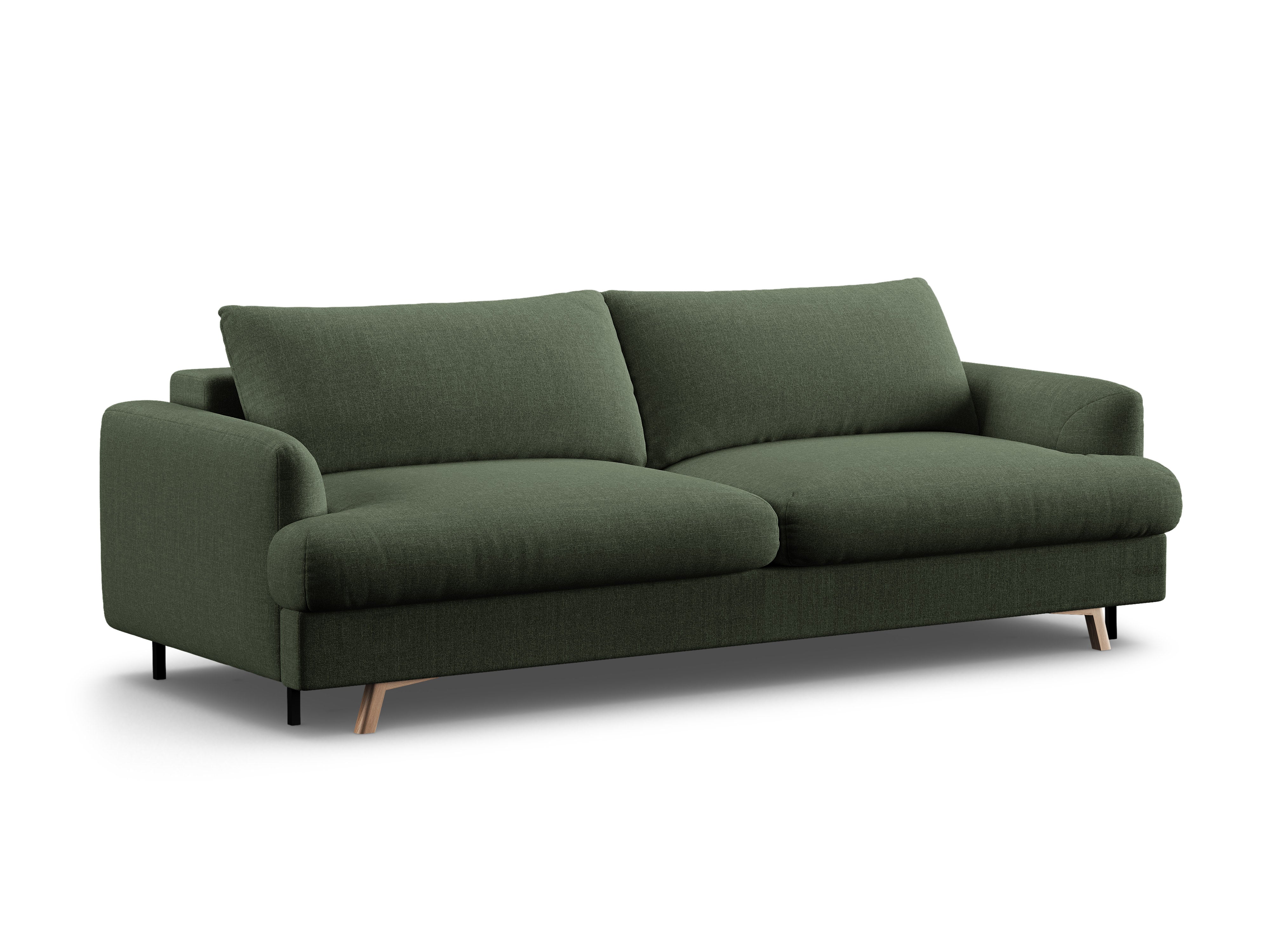 3-Seater Sofa with Sleeping Function NAOMI Moss Green