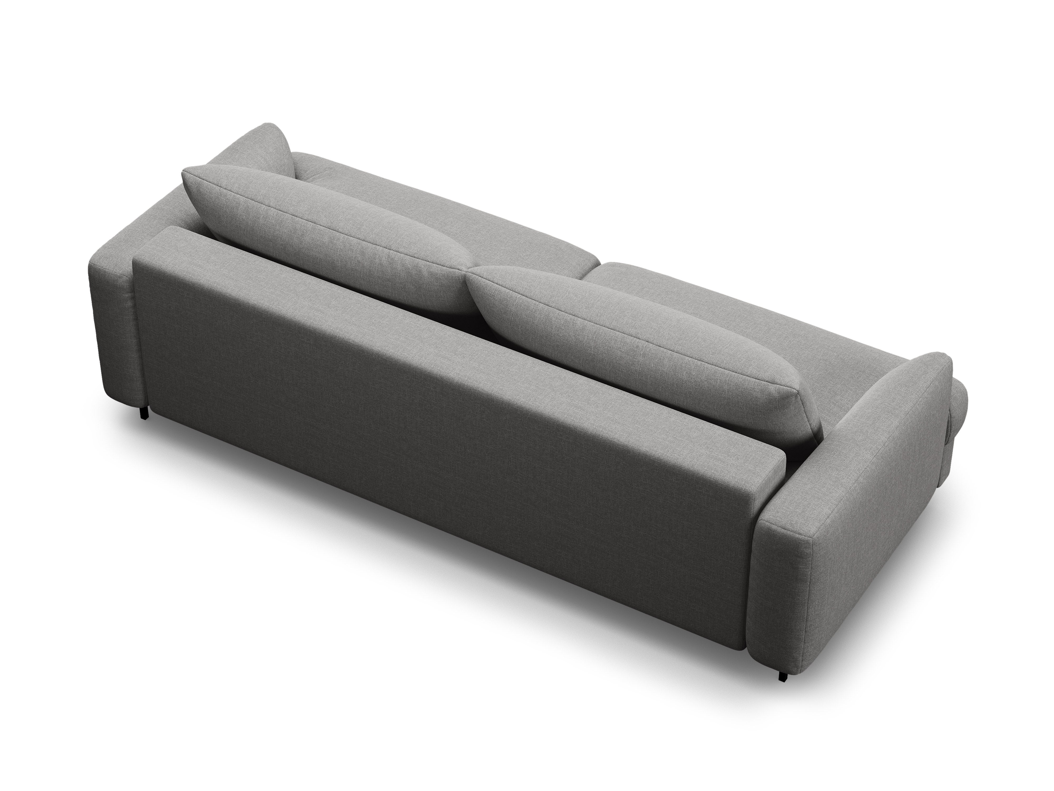 3-Seater Sofa with Sleeping Function NAOMI Gray Mélange