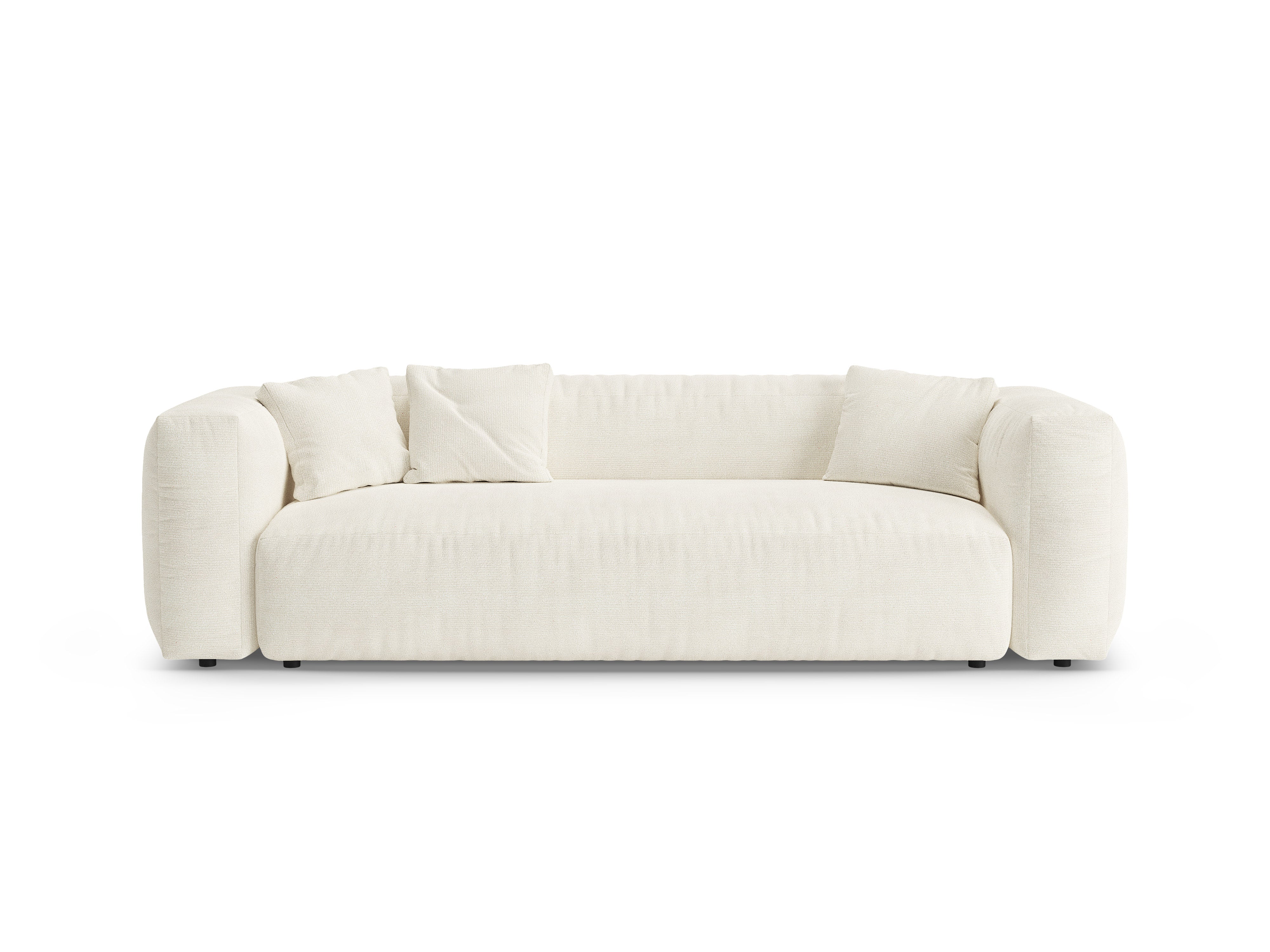 3-Seater Sofa with Sleeping Function MARTINA Ivory Boucle