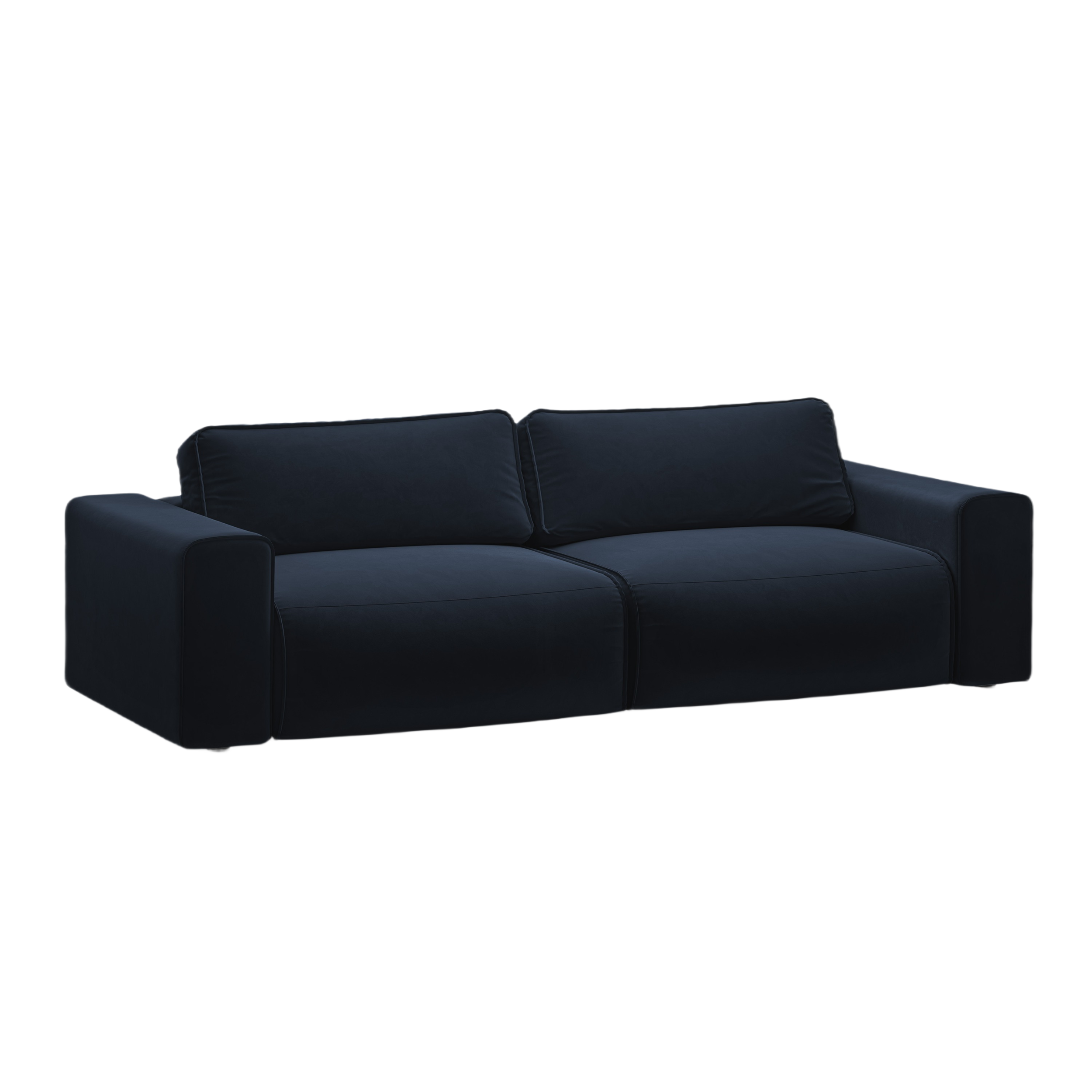 Sofa z jemného velúru pre 3 osoby s funkciou spania VICTOR granátová