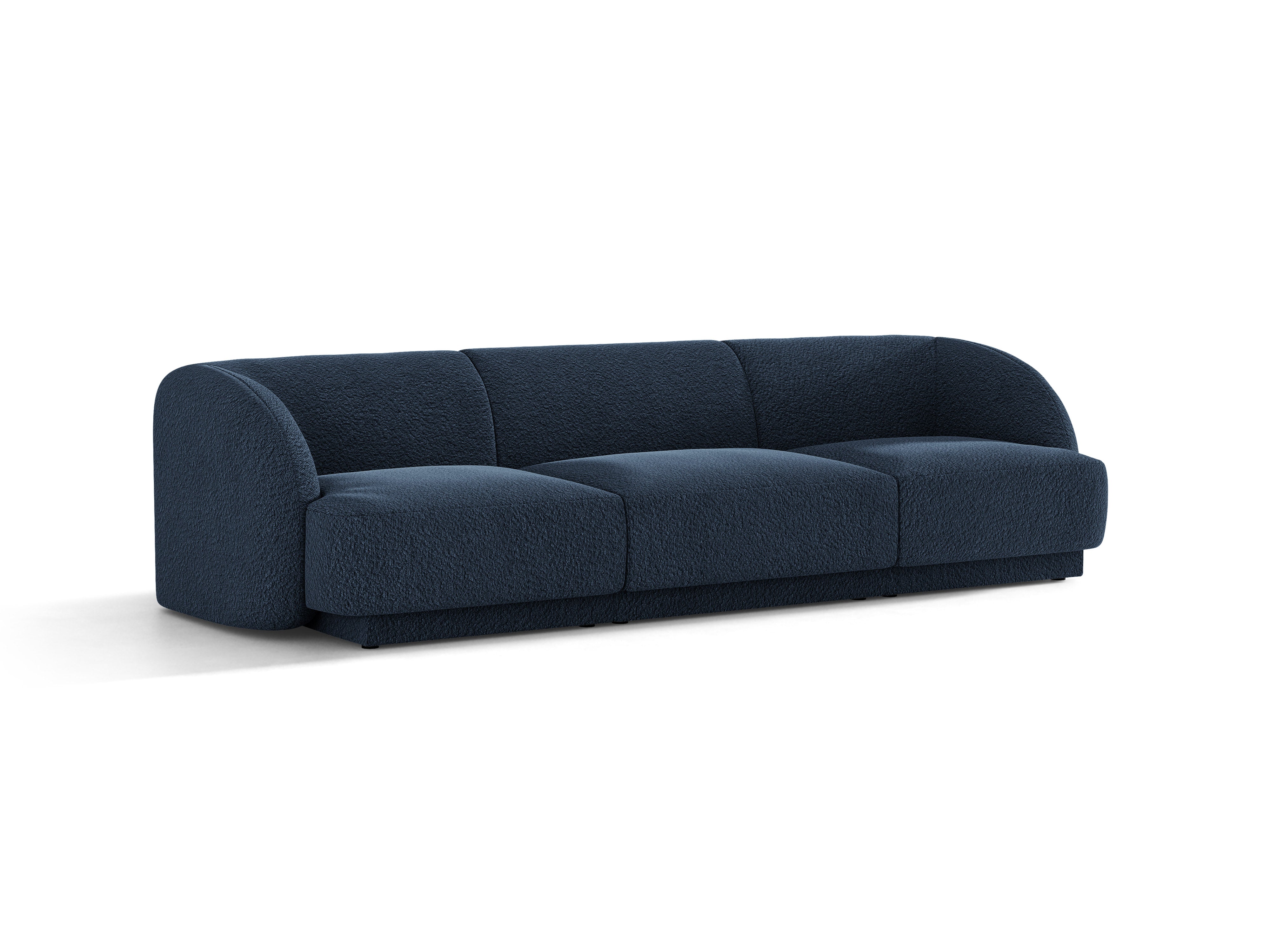 Sofa 3-osobowa MILEY ciemnoniebieski boucle – Micadoni