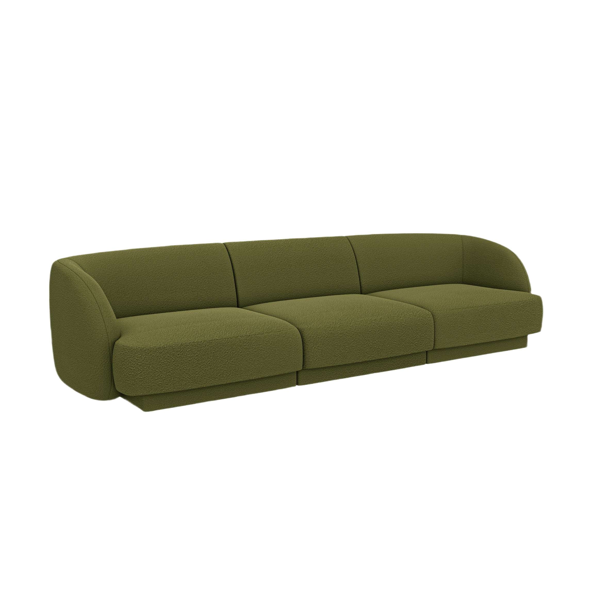 Sofa 3-osobová MILEY zelená boucle