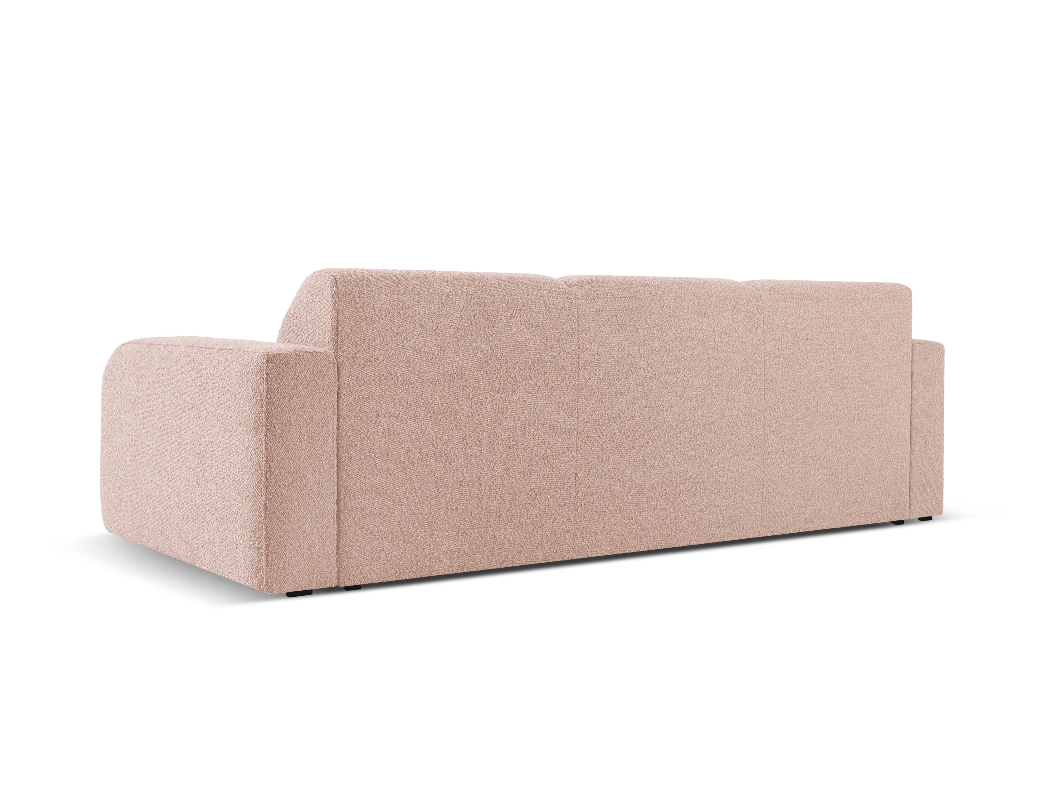 Sofa w tkaninie boucle 3-osobowa MOLINO pudrowy róż Micadoni Eye on Design