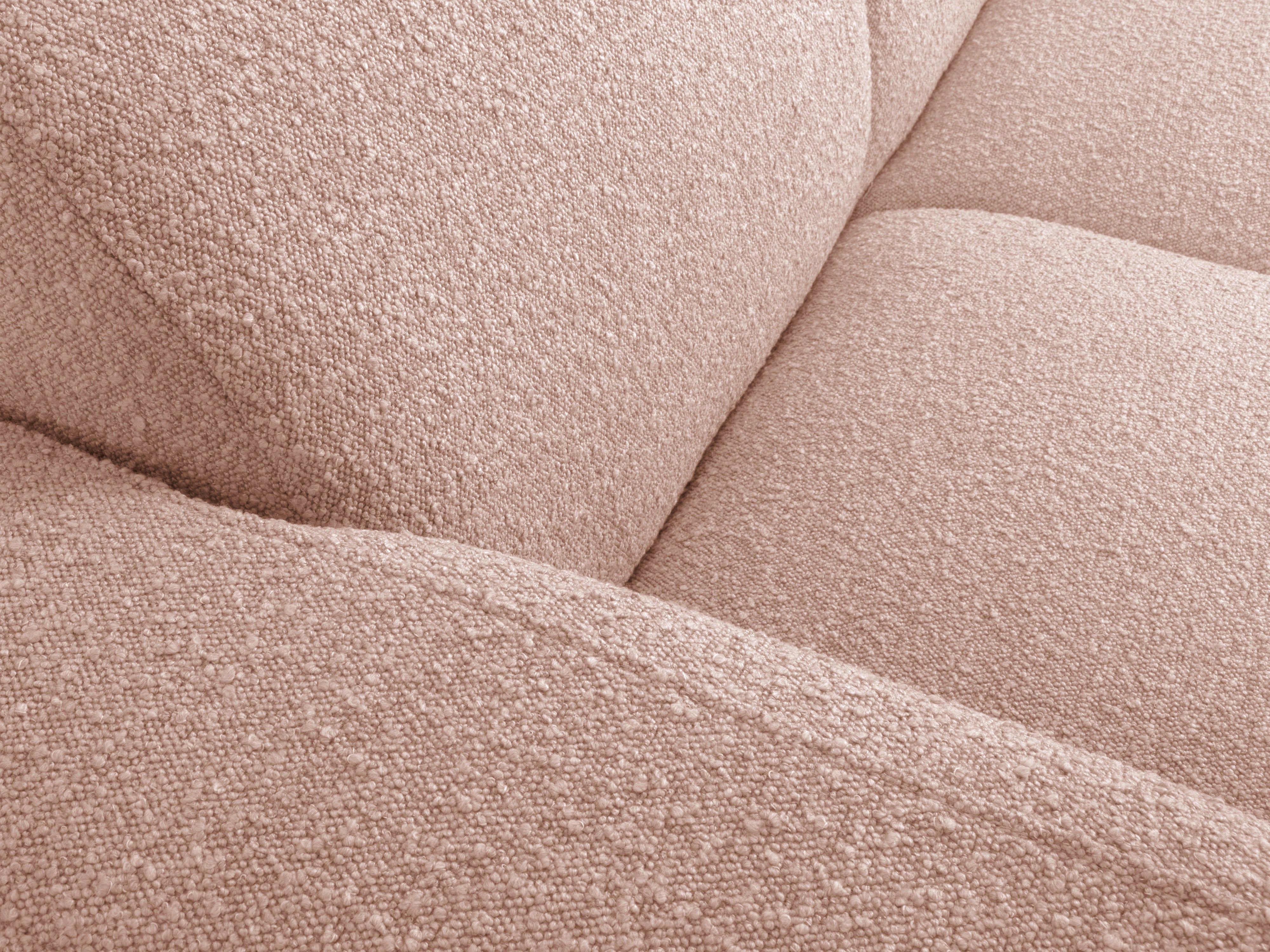 Sofa w tkaninie boucle 3-osobowa MOLINO pudrowy róż Micadoni Eye on Design