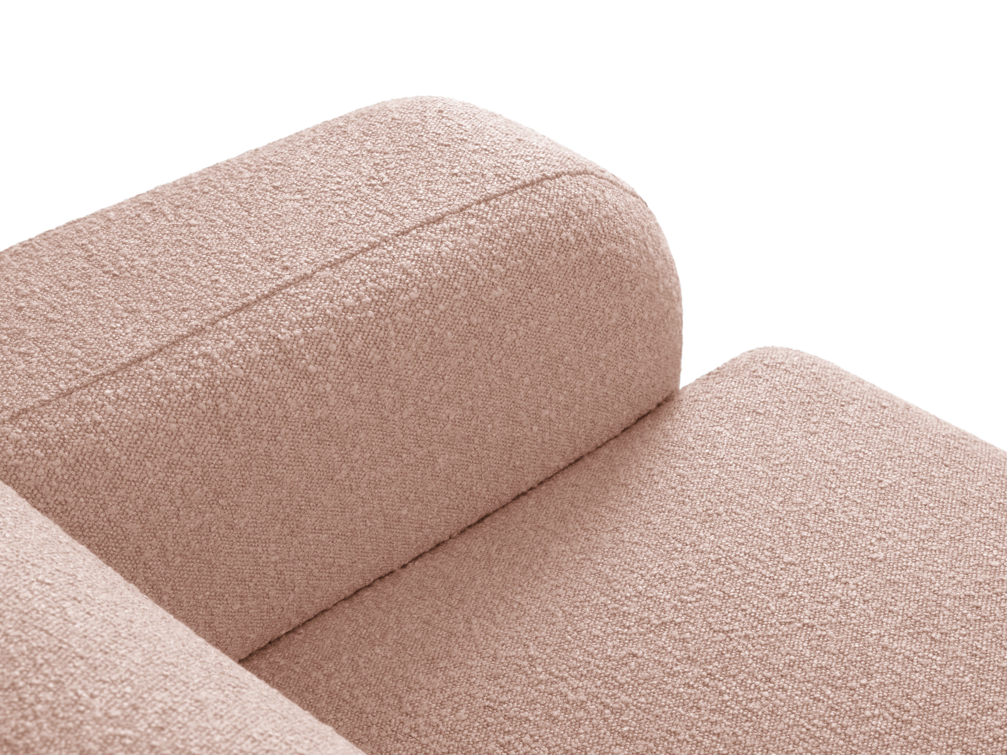 Sofa w tkaninie boucle 3-osobowa MOLINO pudrowy róż Micadoni Eye on Design