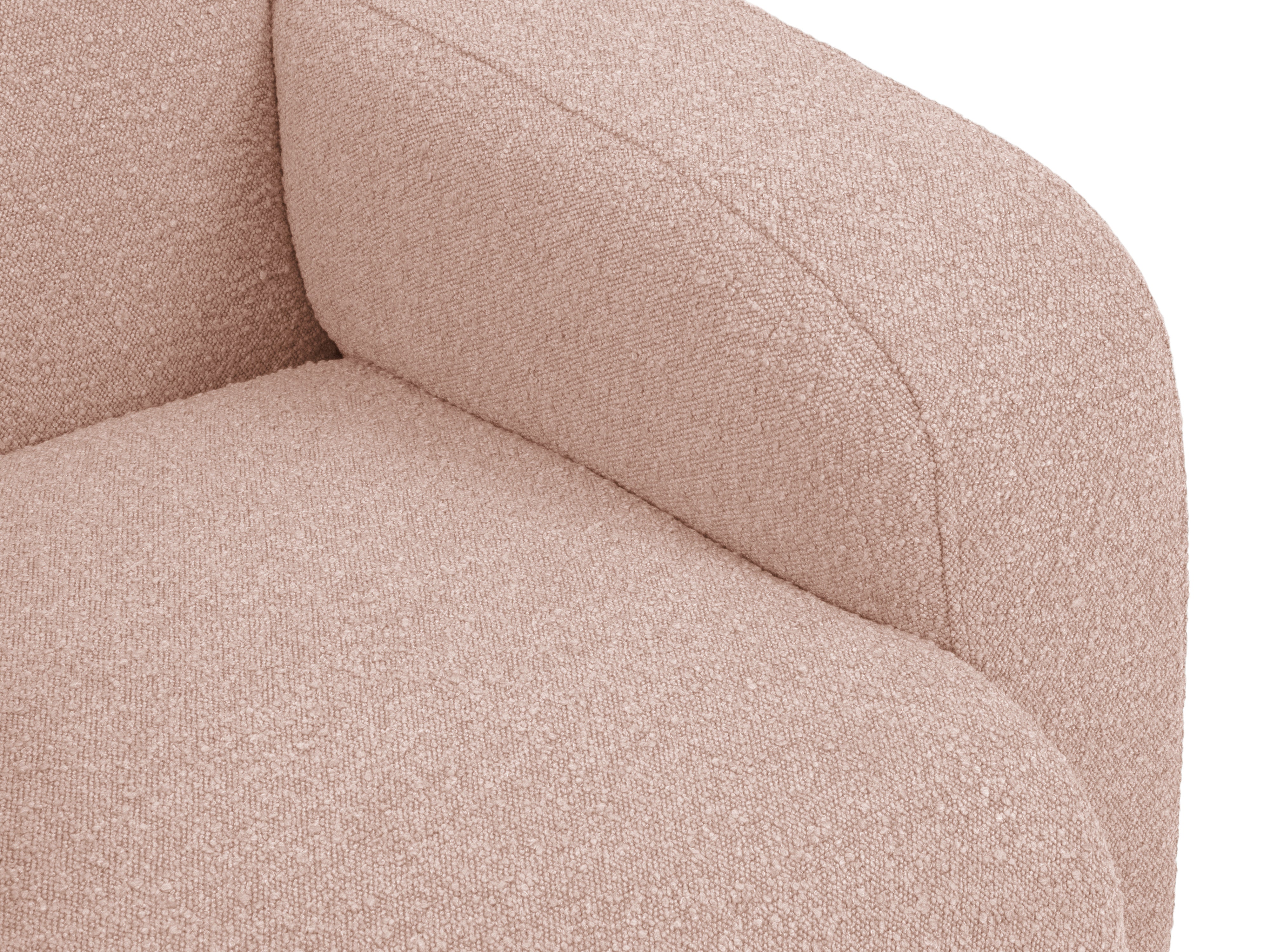 Sofa w tkaninie boucle 3-osobowa MOLINO pudrowy róż Micadoni Eye on Design