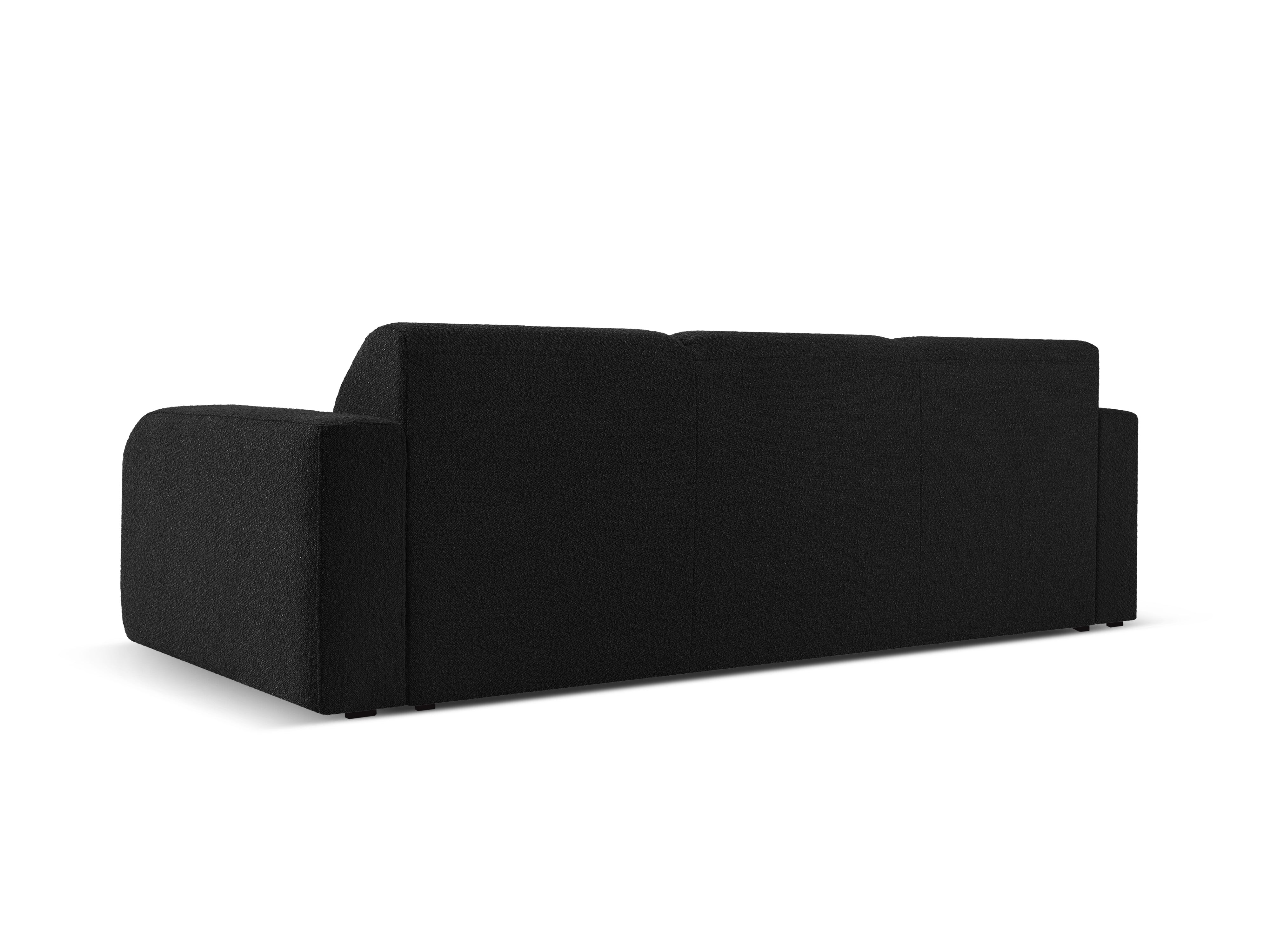 Sofa w tkaninie boucle 3-osobowa MOLINO czarny Micadoni Eye on Design