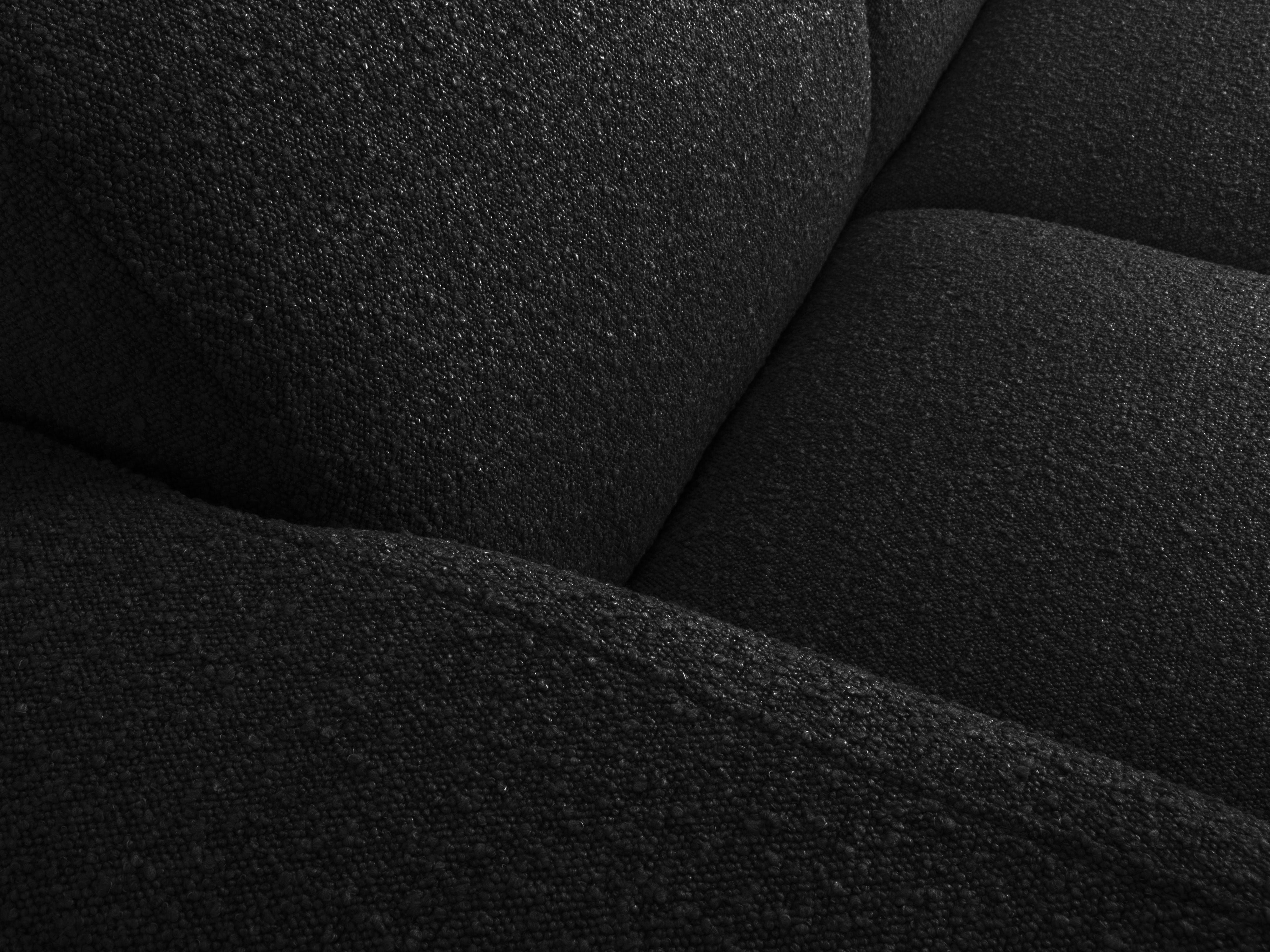 Sofa w tkaninie boucle 3-osobowa MOLINO czarny Micadoni Eye on Design
