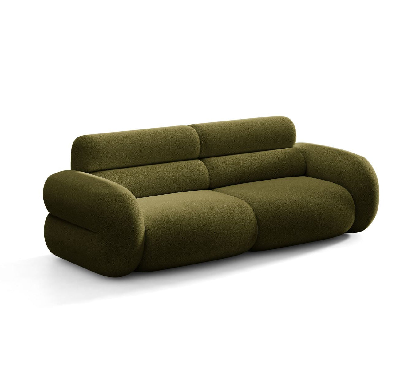 Sofa pre 3 osoby NEO v olivovom boucle